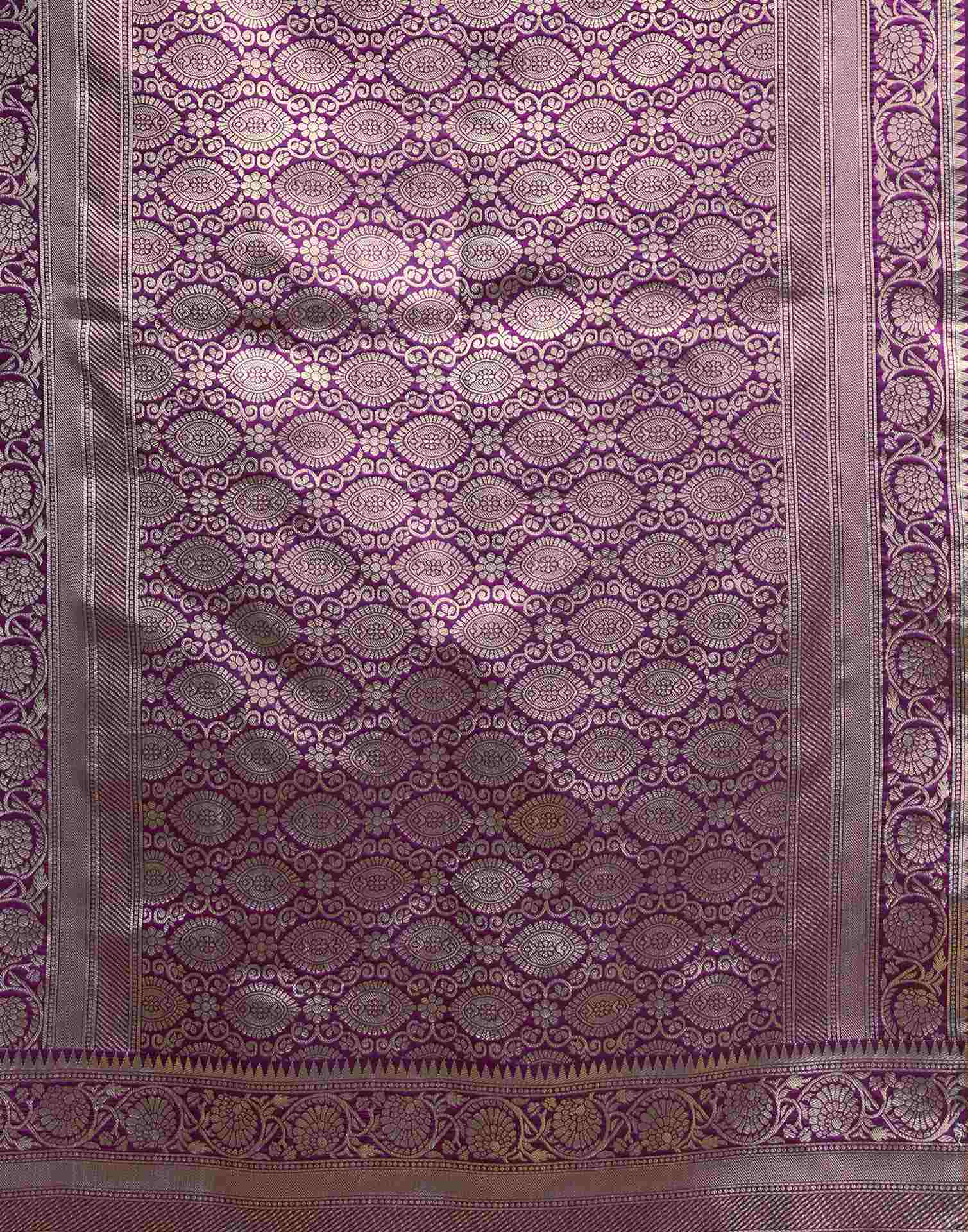 Dark Wine Silk Woven Saree