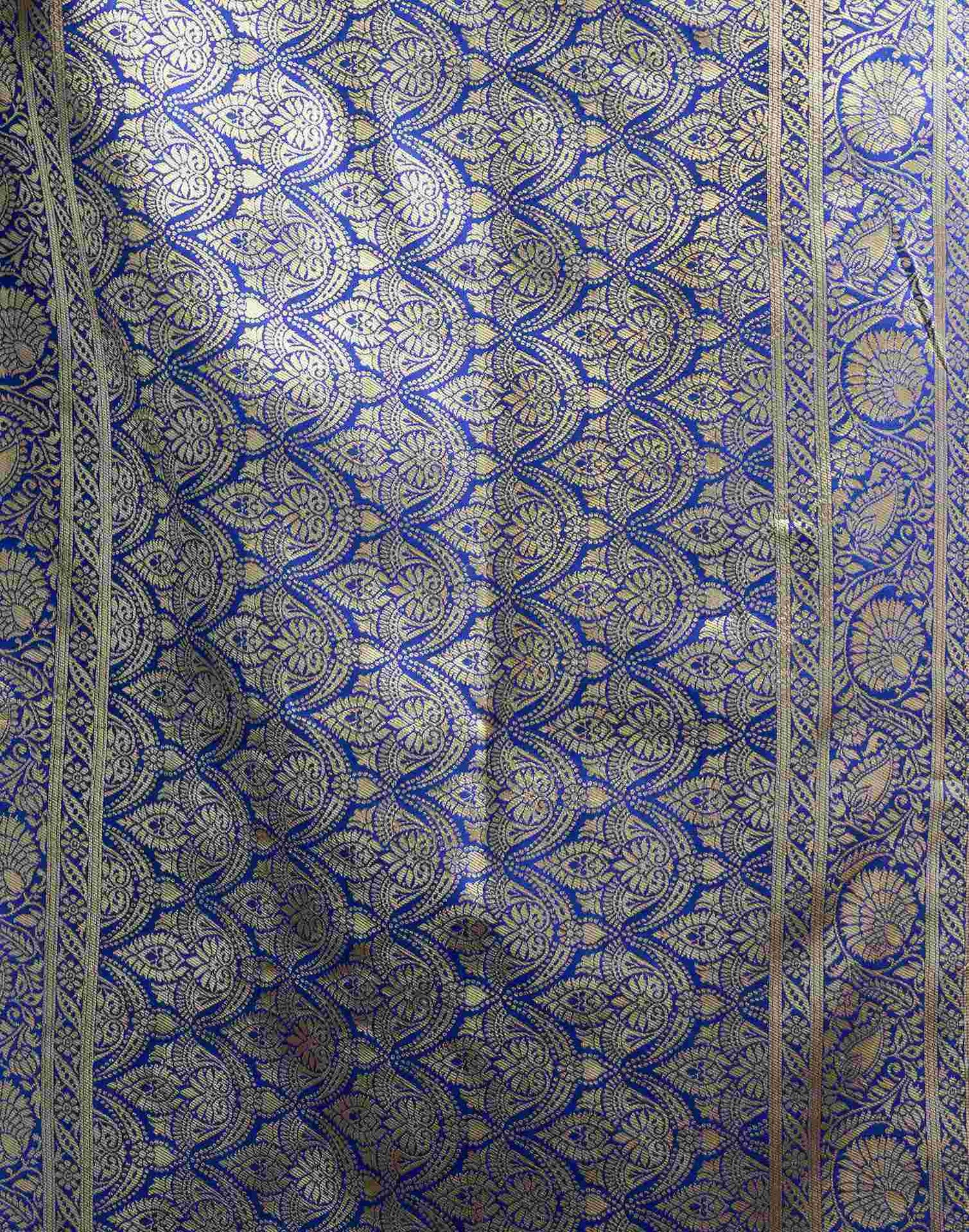 Teal Green Silk Woven Banarasi Saree