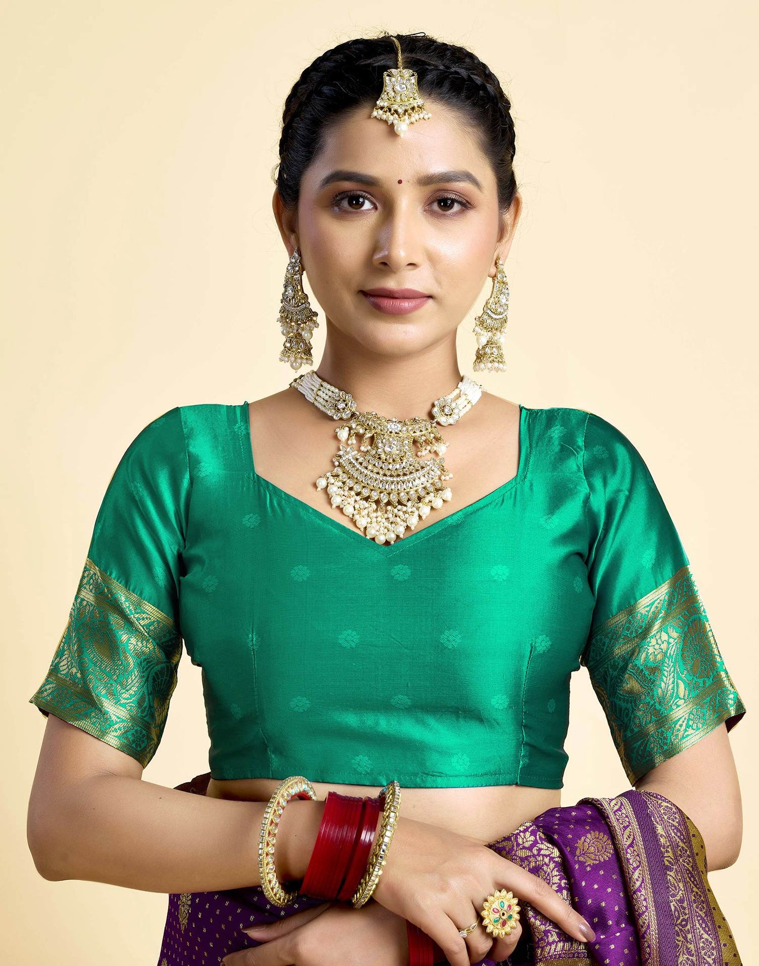 Dark Wine Silk Woven Banarasi Saree