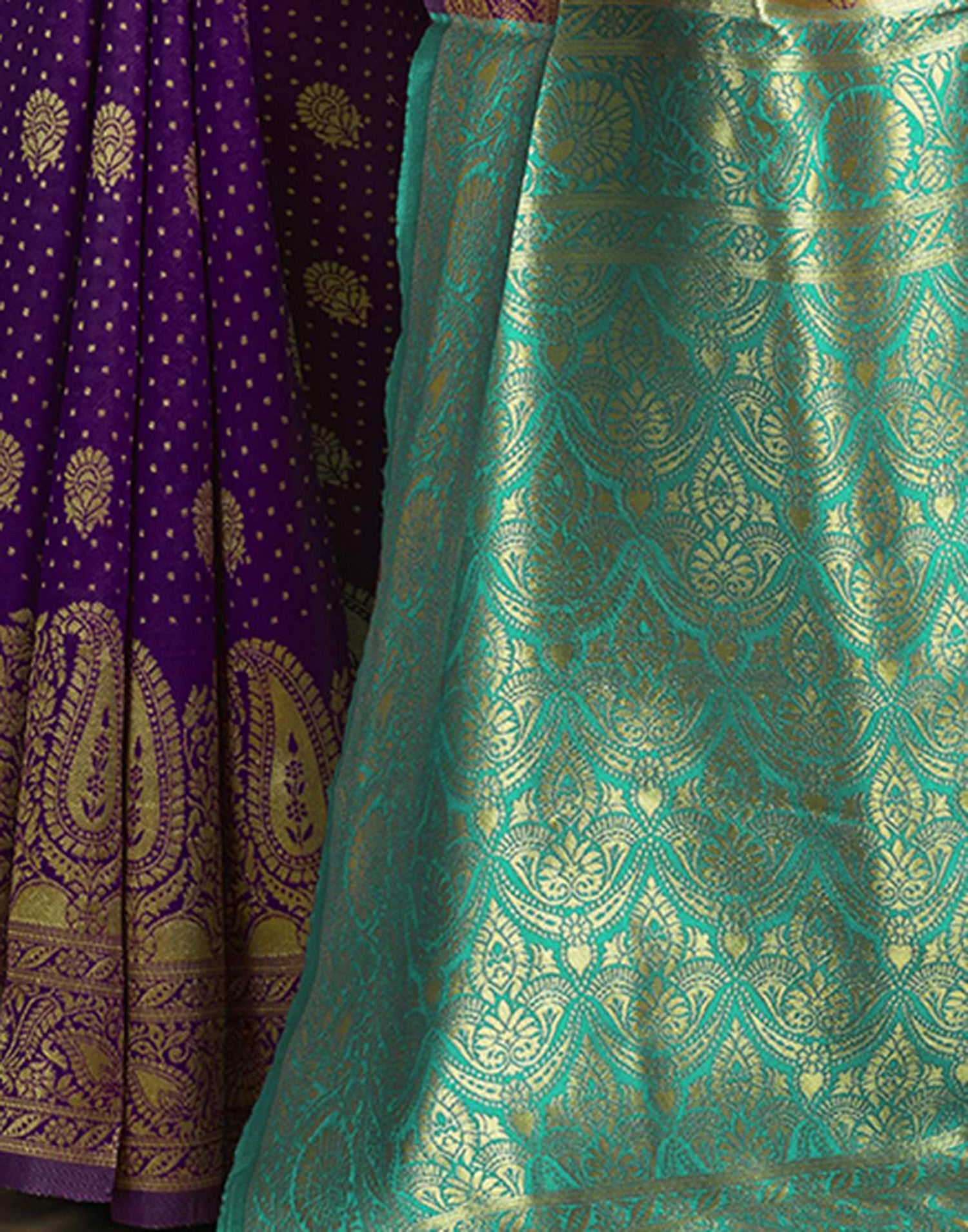 Dark Wine Silk Woven Banarasi Saree