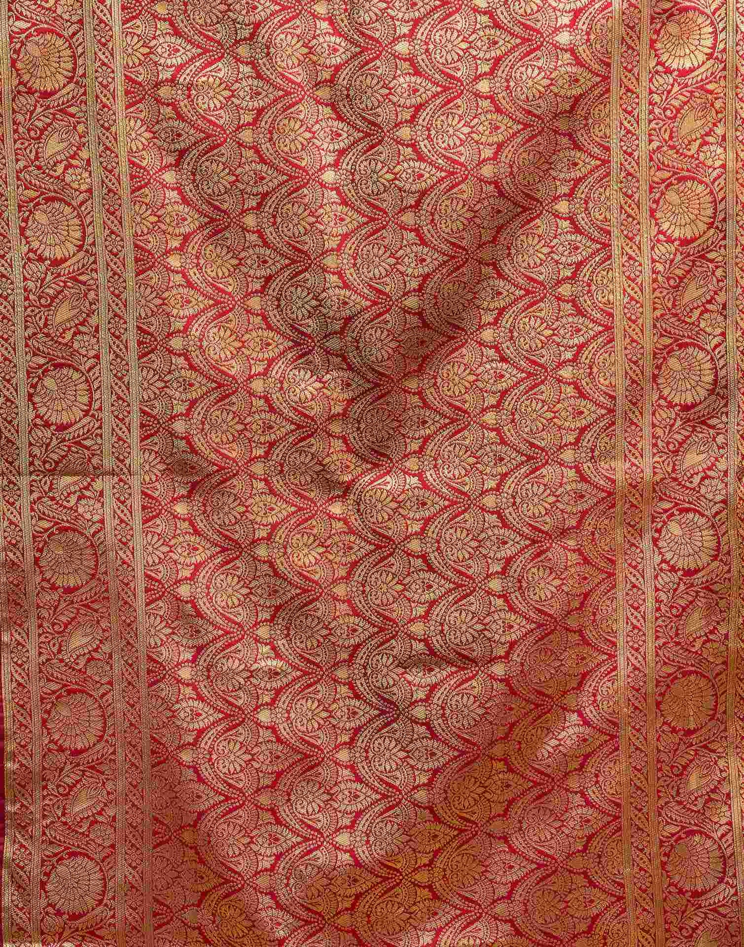 Dark Green Silk Woven Banarasi Saree