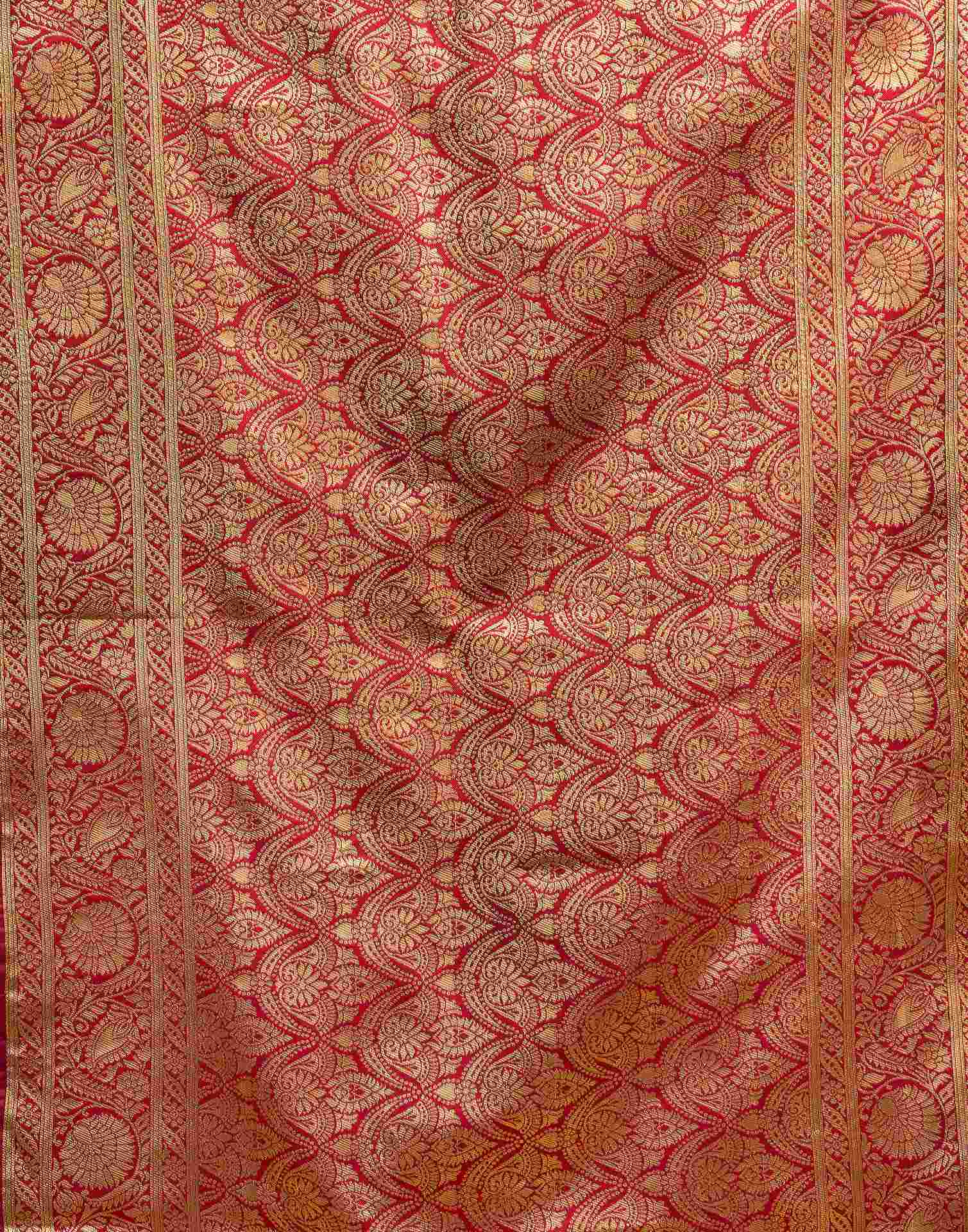Dark Green Silk Woven Banarasi Saree