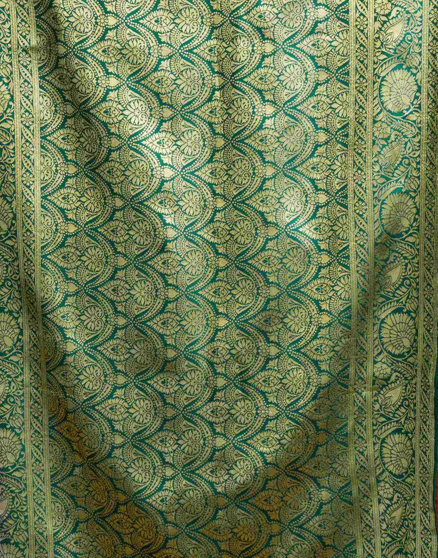 Maroon Silk Woven Banarasi Saree