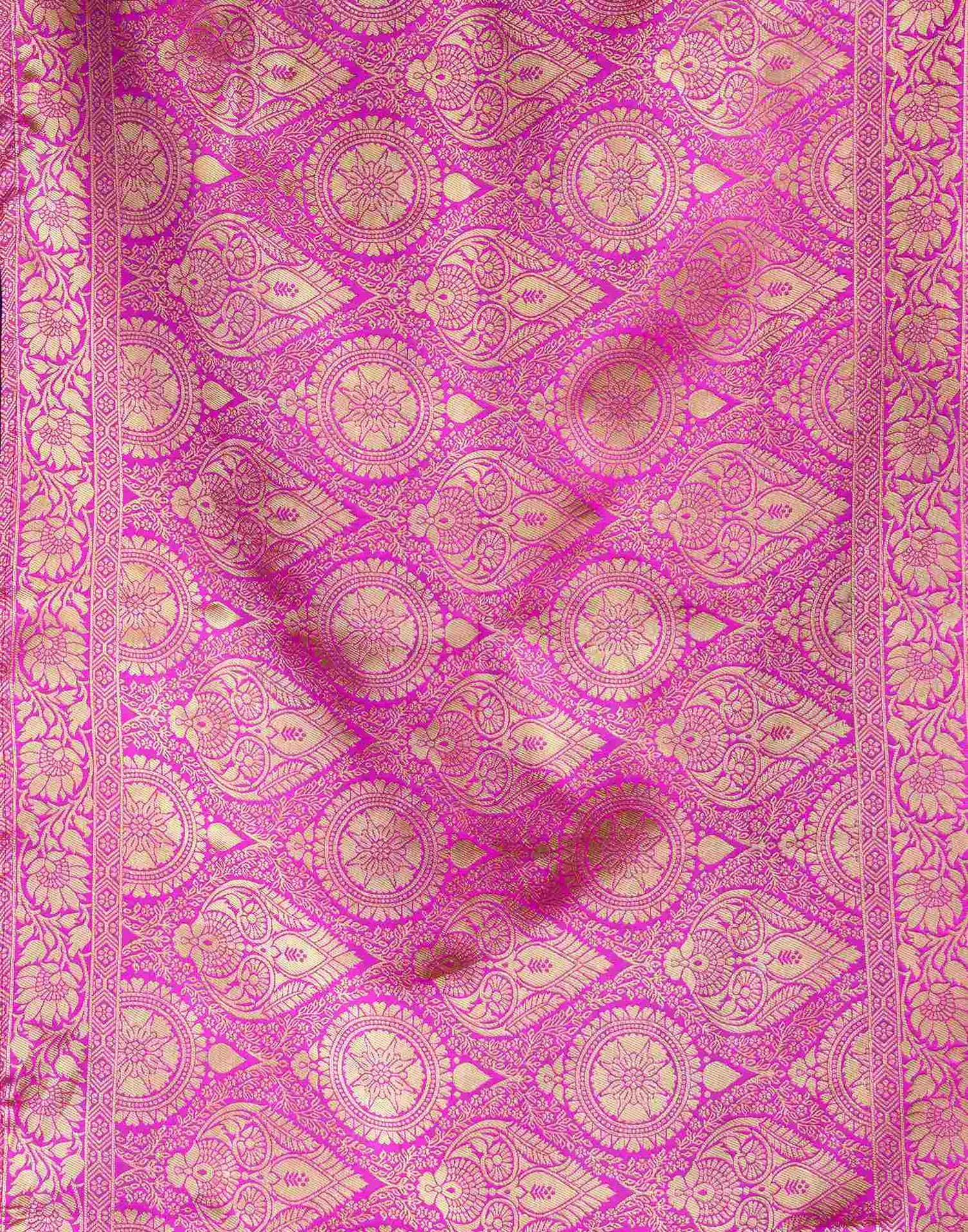 Violet Silk Woven Banarasi Saree