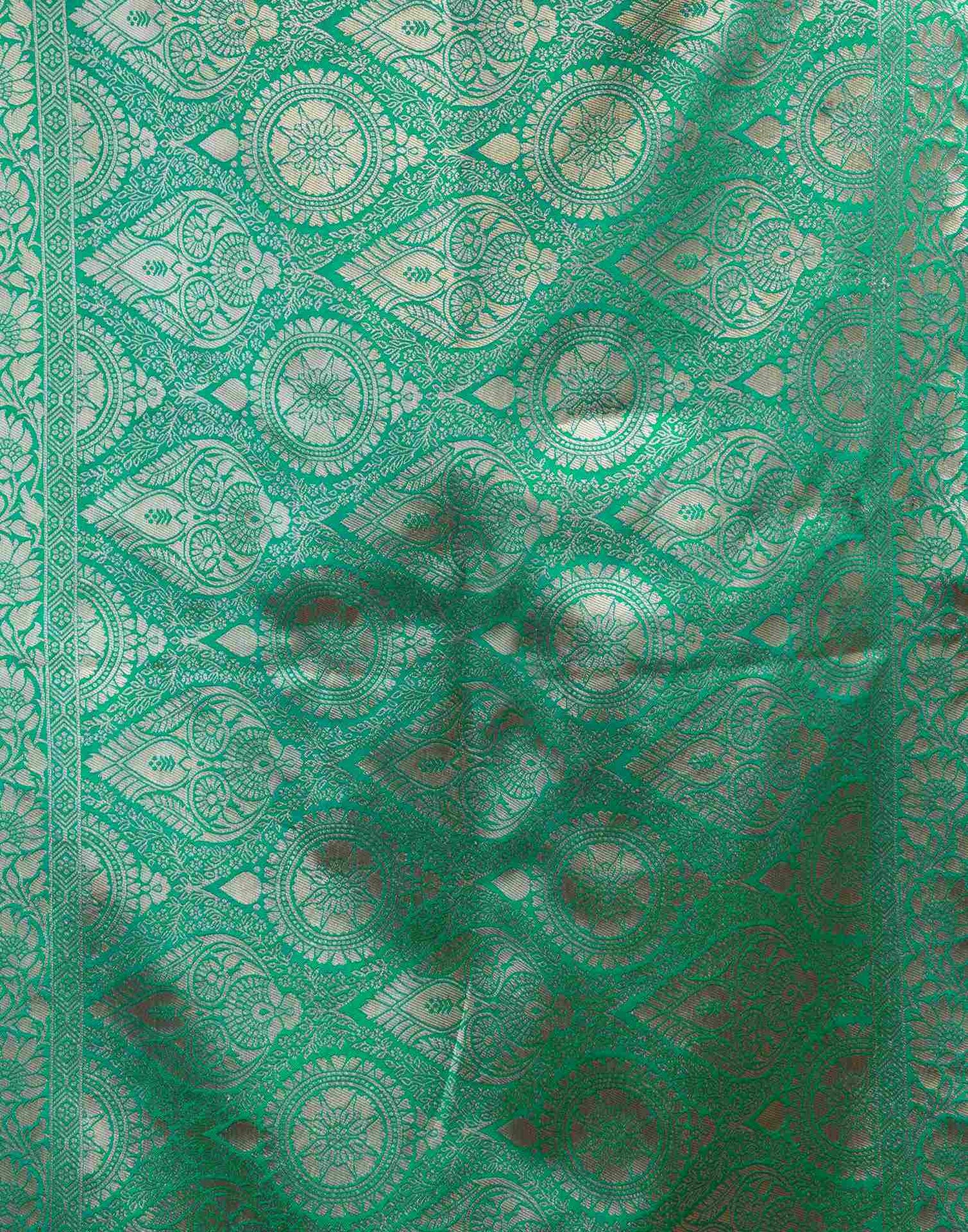 Bright Pink Silk Woven Banarasi Saree