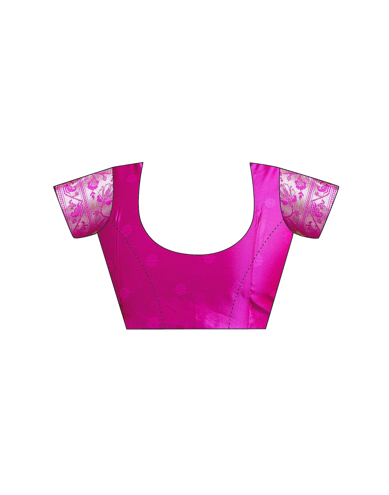 Bright Rani Pink Silk Woven Paithani Saree