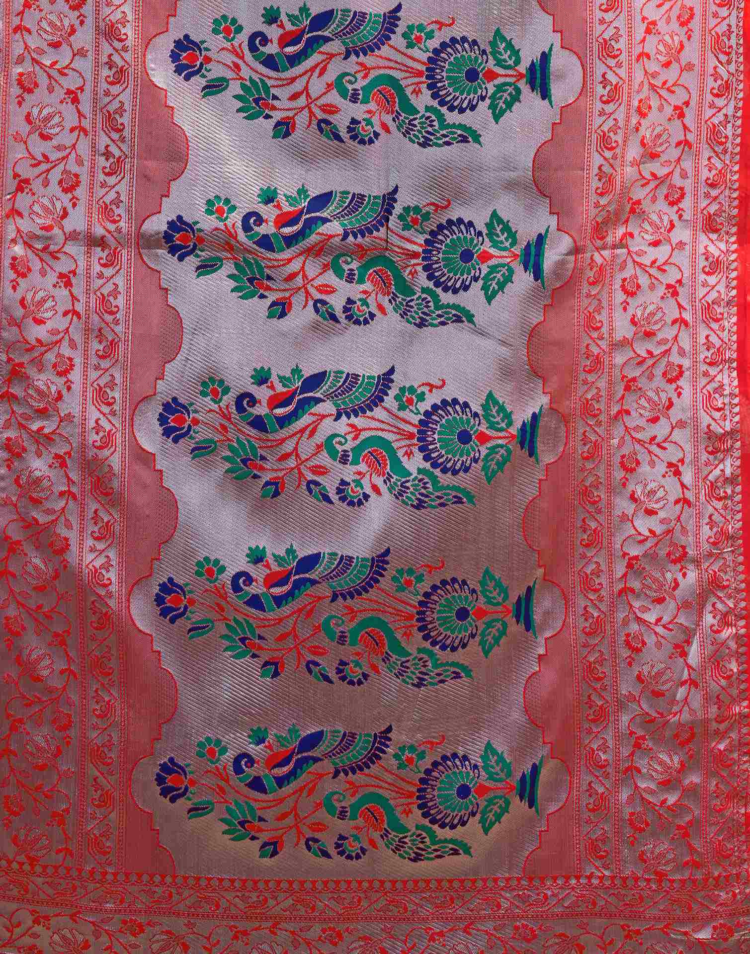 Red Silk Woven Paithani Saree