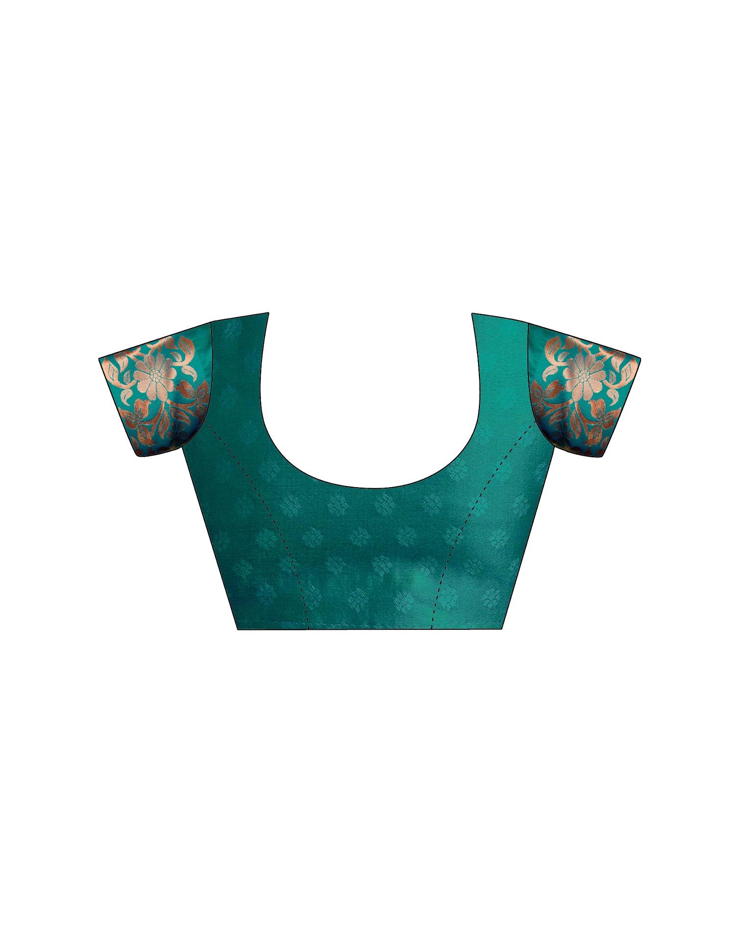Teal Green Silk Woven Saree