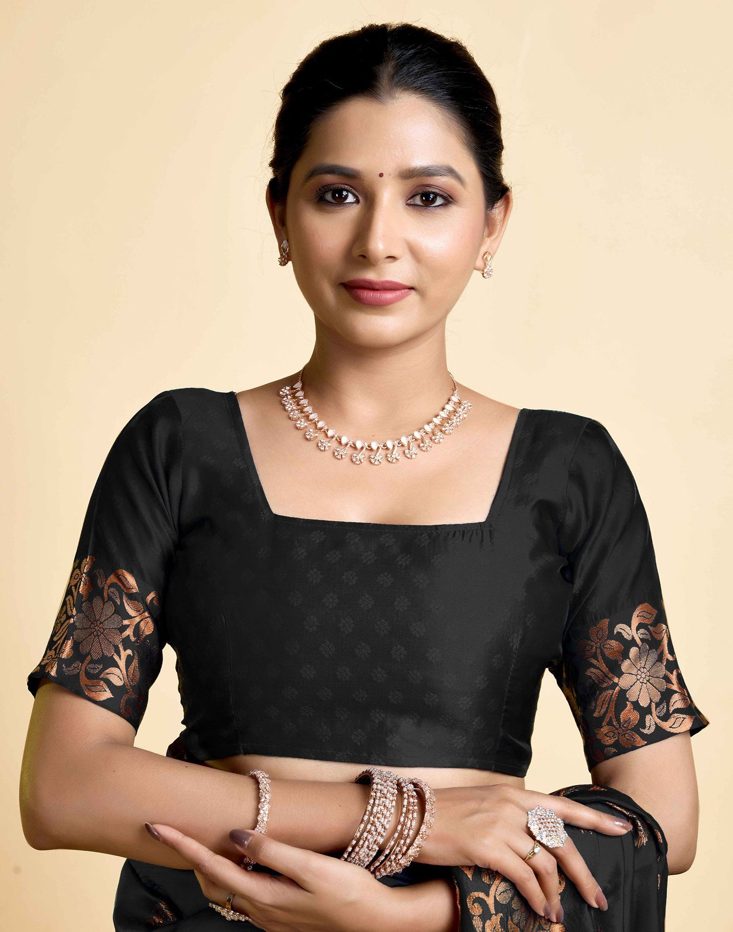 Black Silk Woven Saree