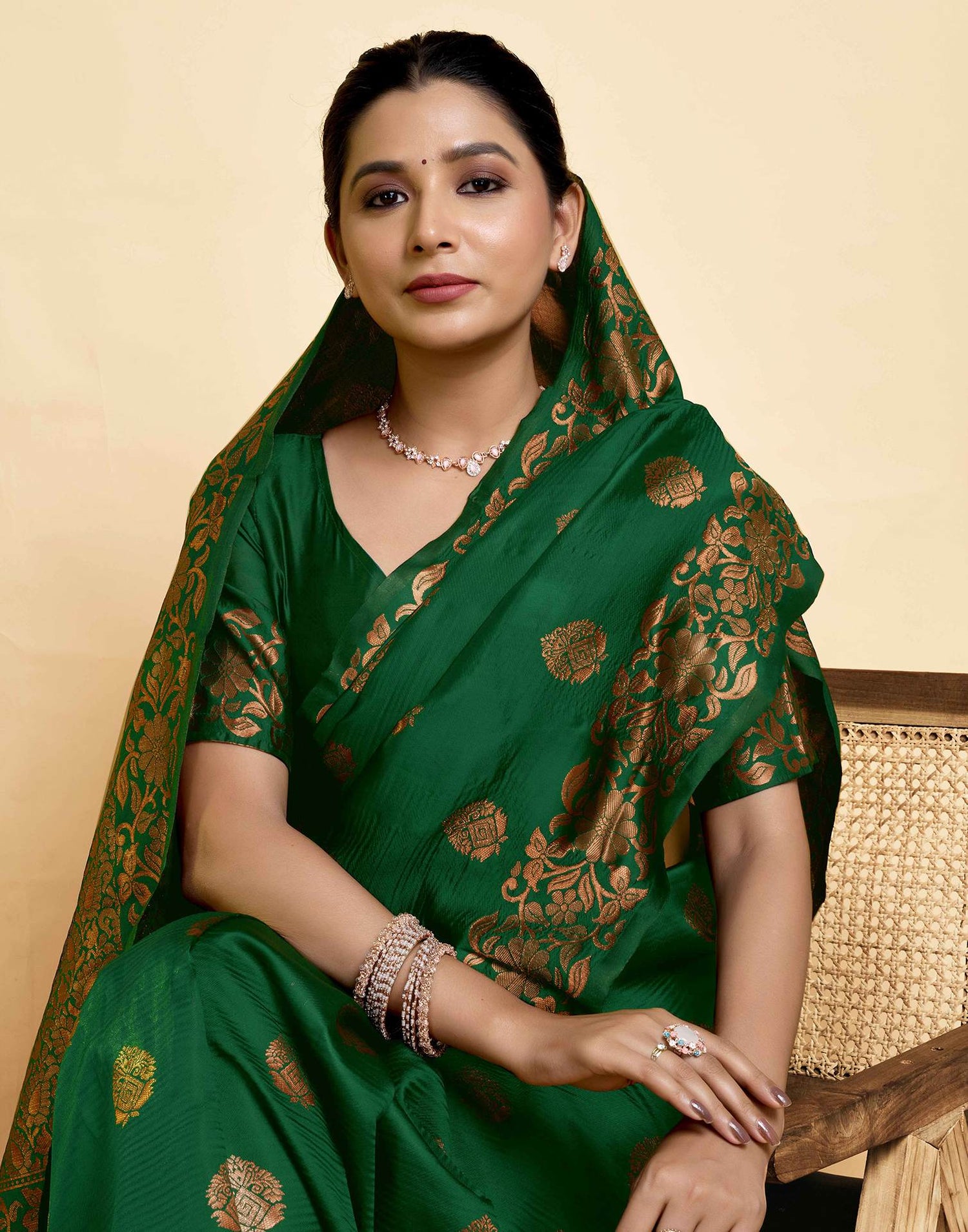 Green Silk Woven Saree