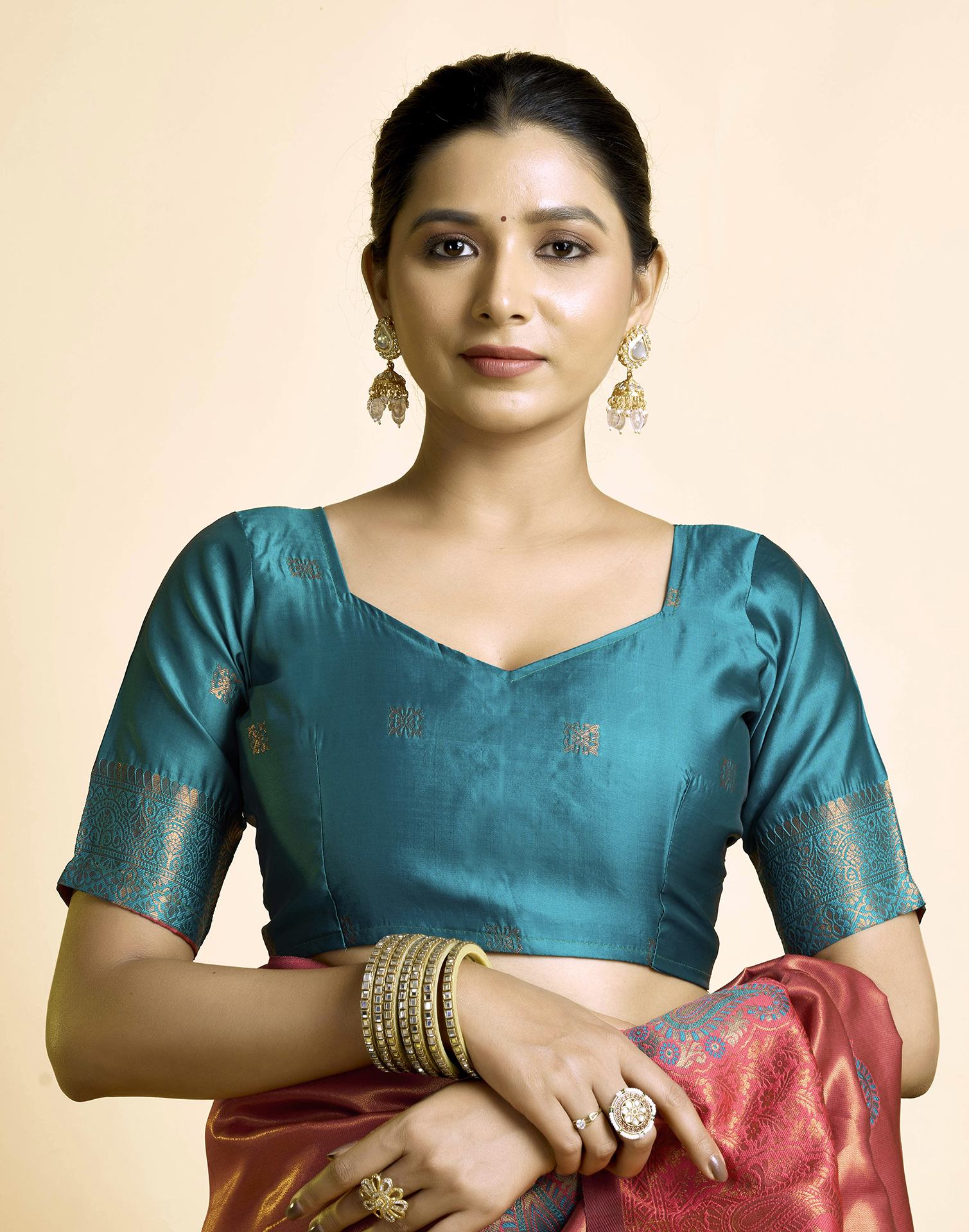Orange Simmer Silk Woven Saree