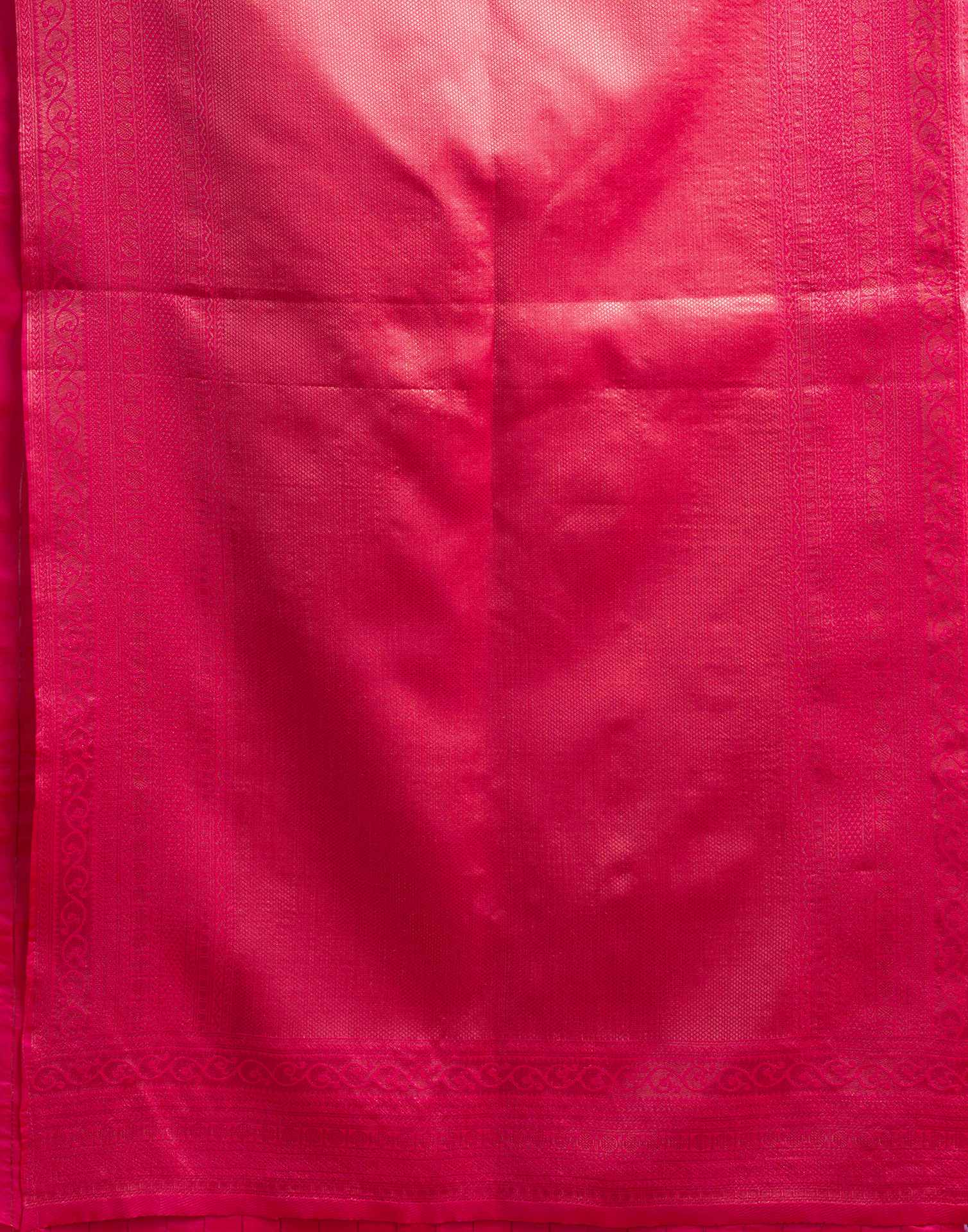 Bright Pink Silk Woven Kanjivaram Saree