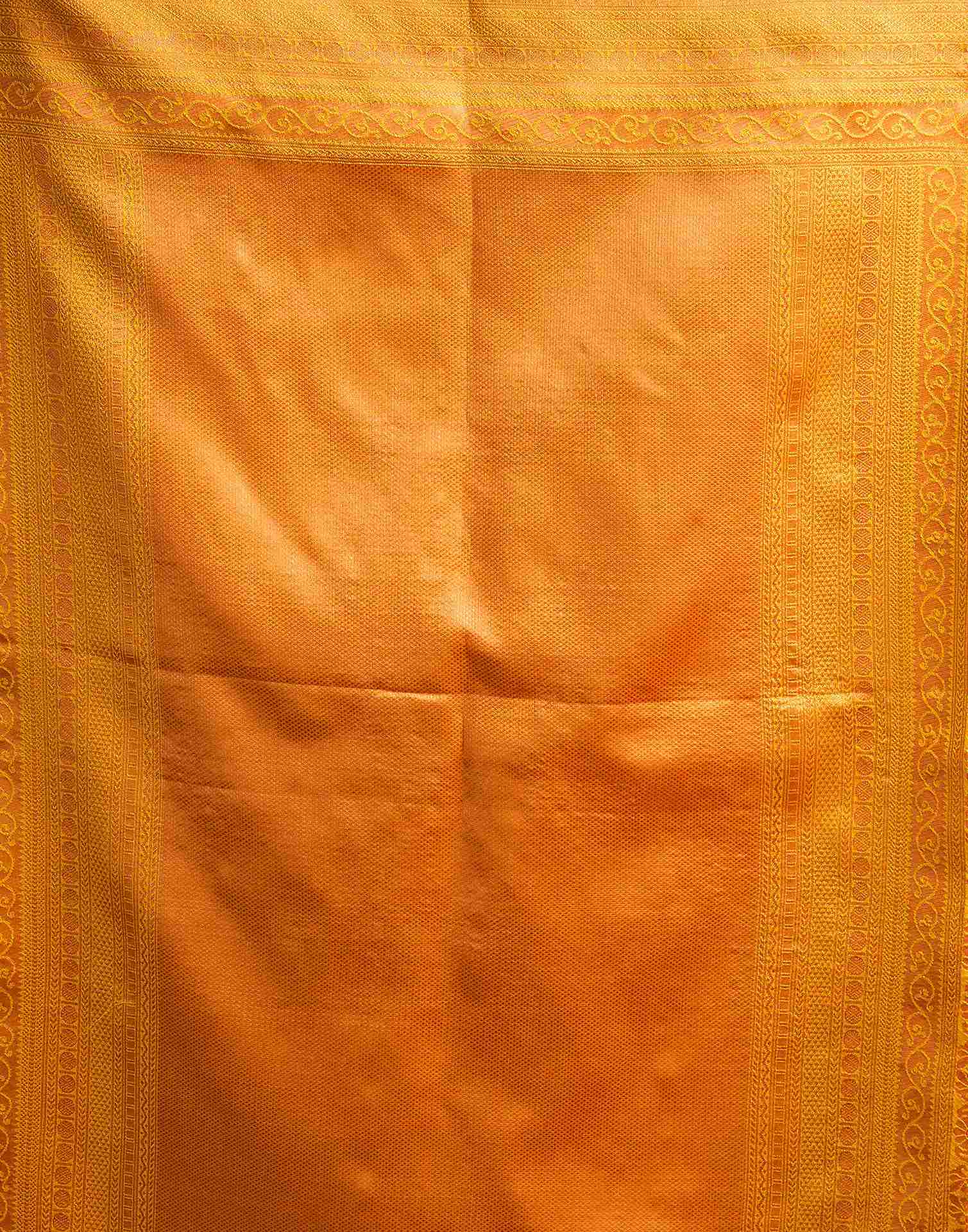 Mustard Yellow Silk Woven Kanjivaram Saree