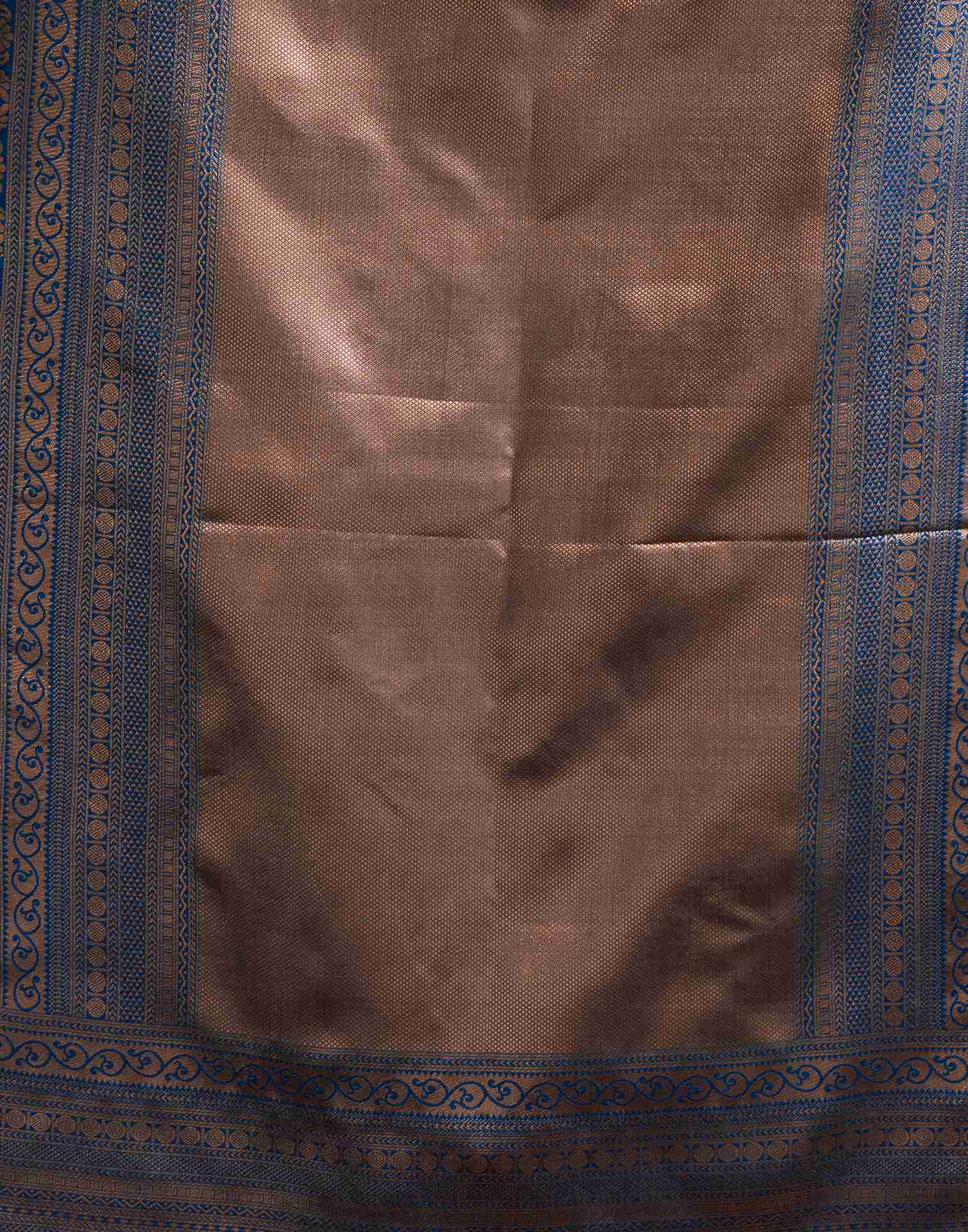 Light Navy Blue Silk Woven Kanjivaram Saree