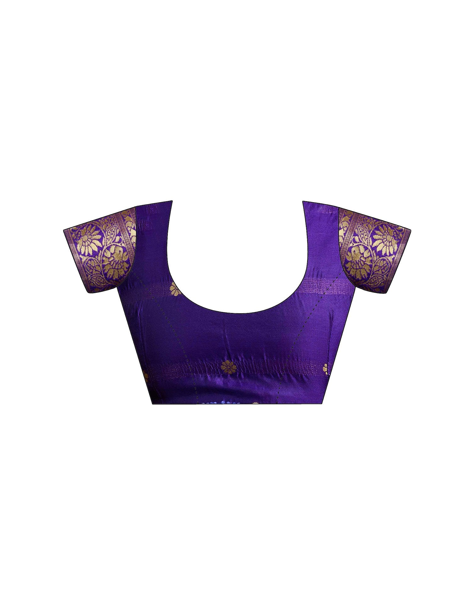 Dark Violet Silk Woven Banarasi Saree