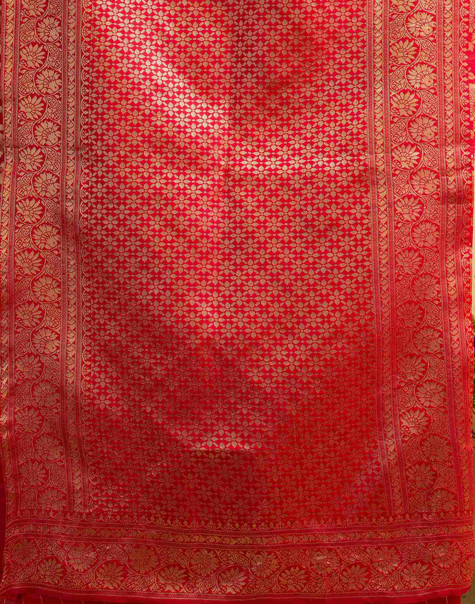 Red Silk Woven Banarasi Saree