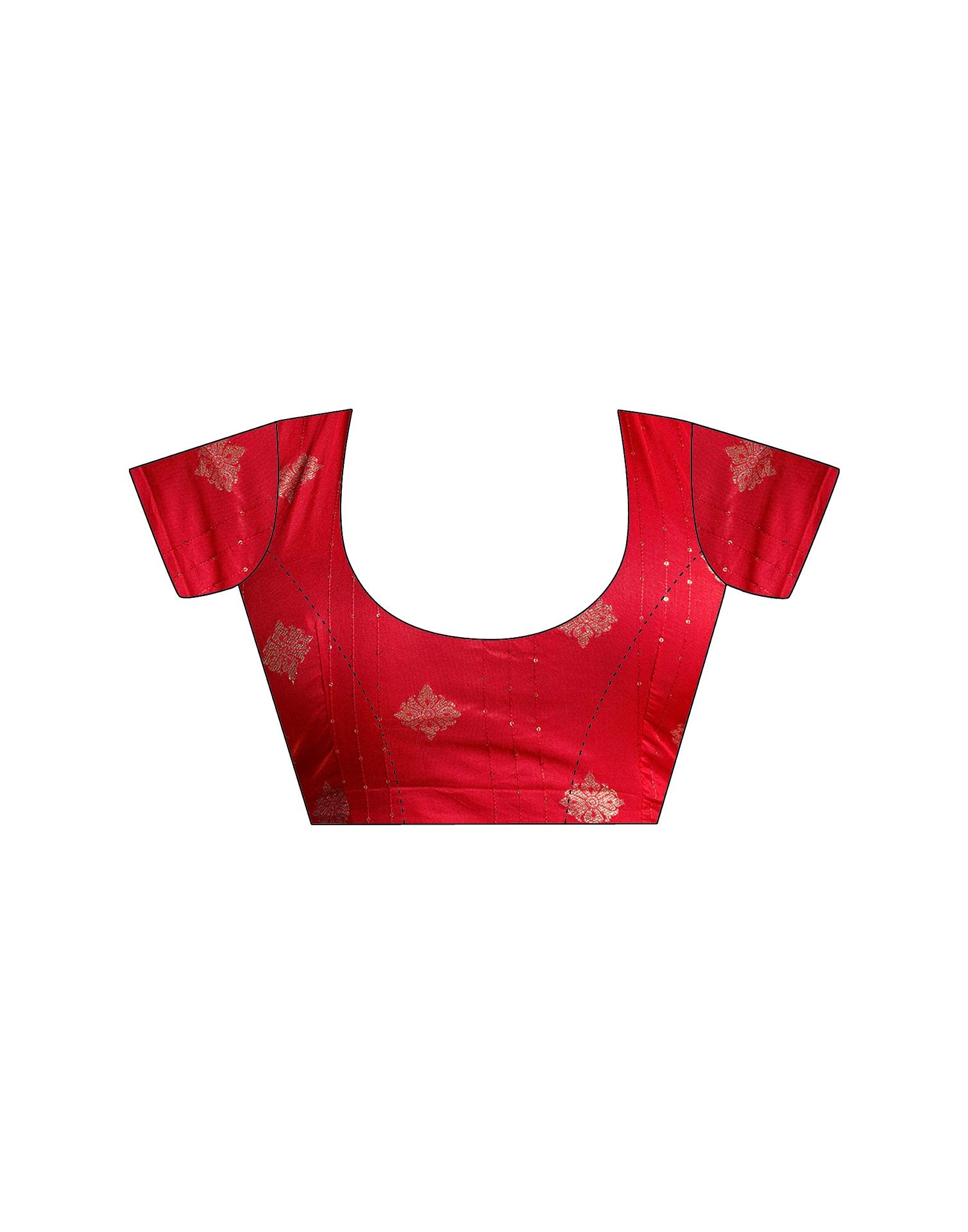 Red Tussar Silk Woven Kanjivaram Saree