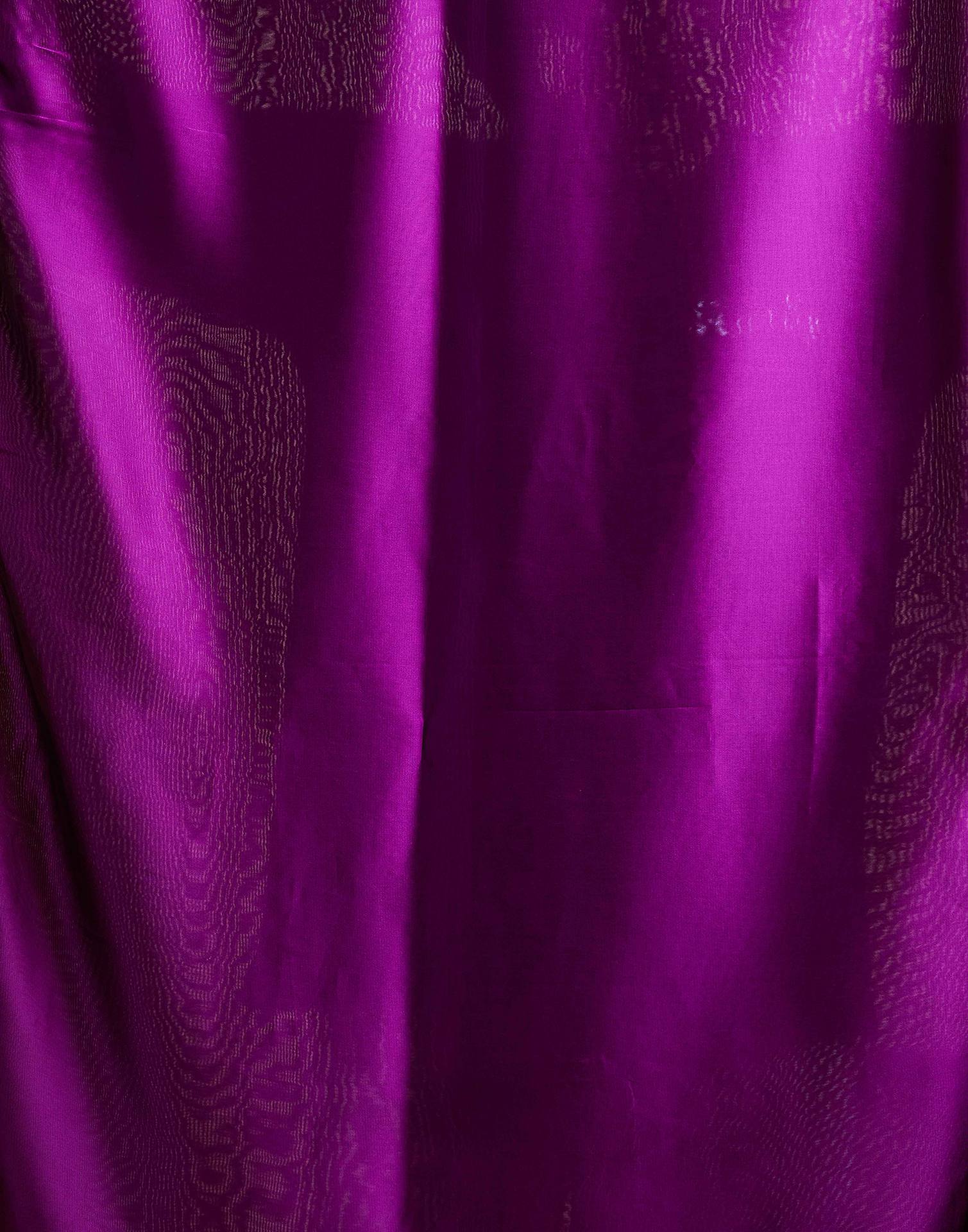 Dark Purple Georgette Embroidery Saree