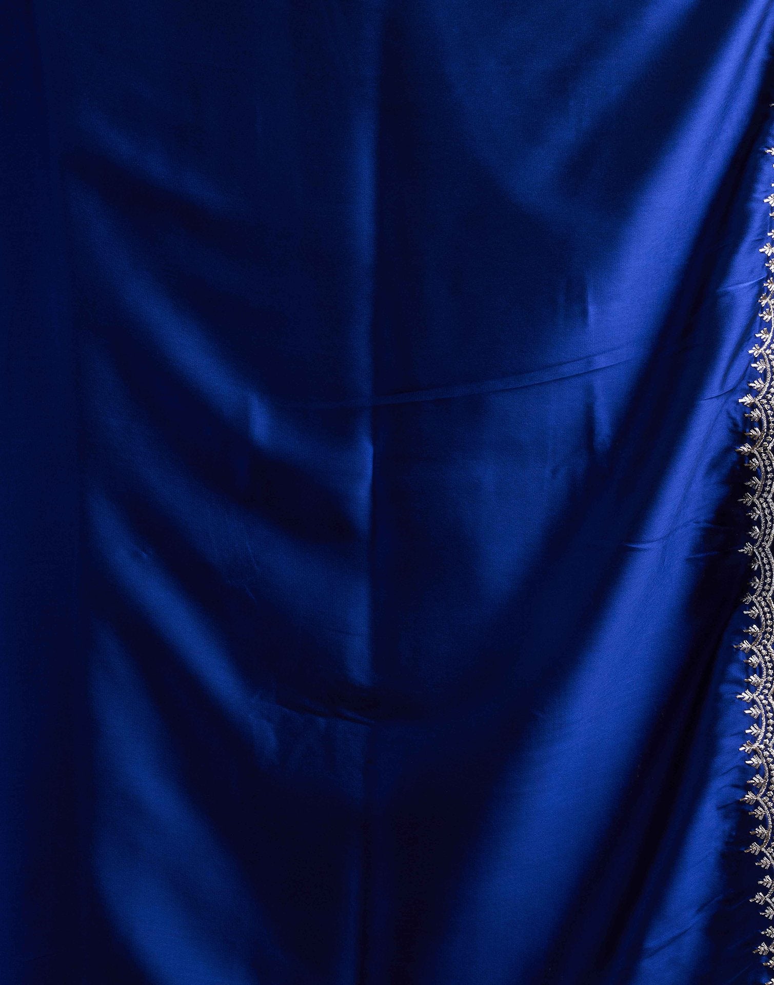 Navy Blue Georgette Embroidery Saree