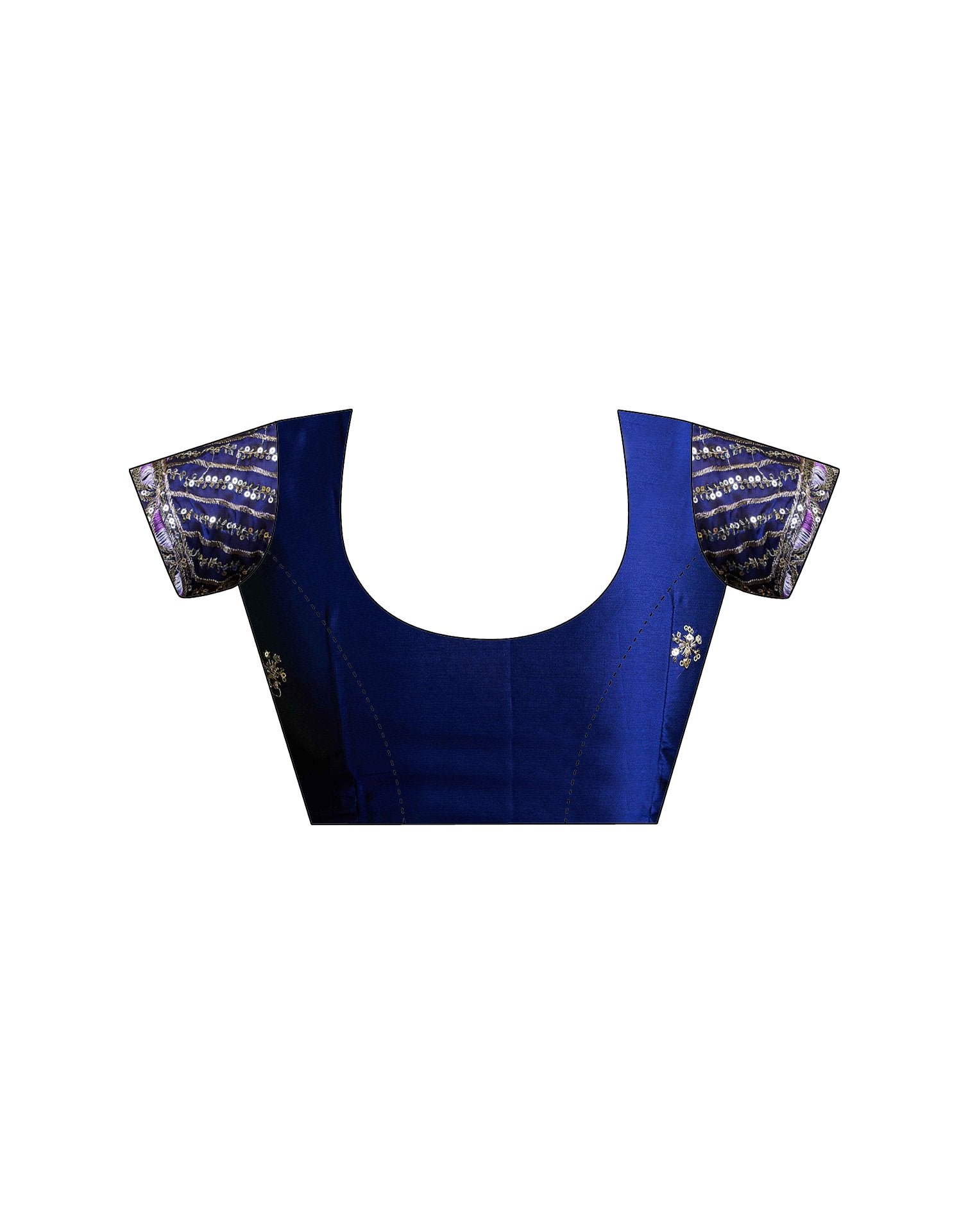 Navy Blue Georgette Embroidery Saree