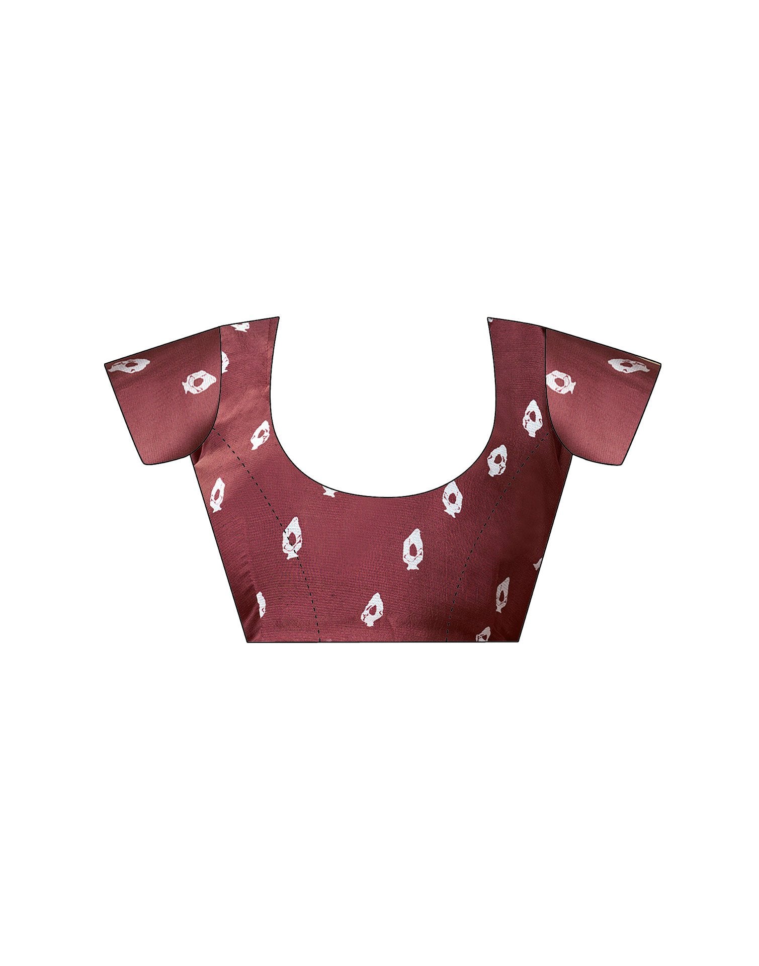 Maroon Georgette Printed Saree