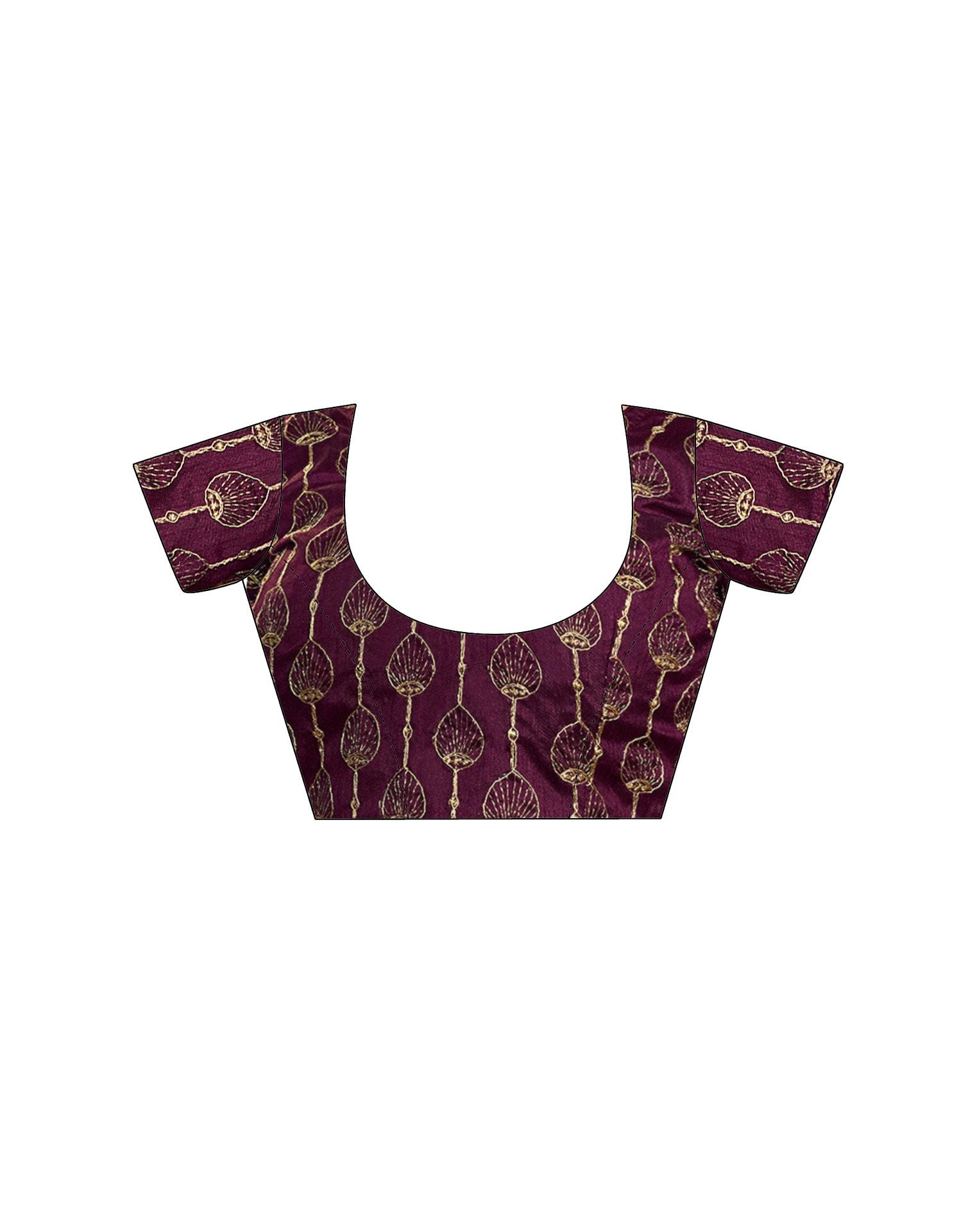 Maroon Georgette Printed Saree