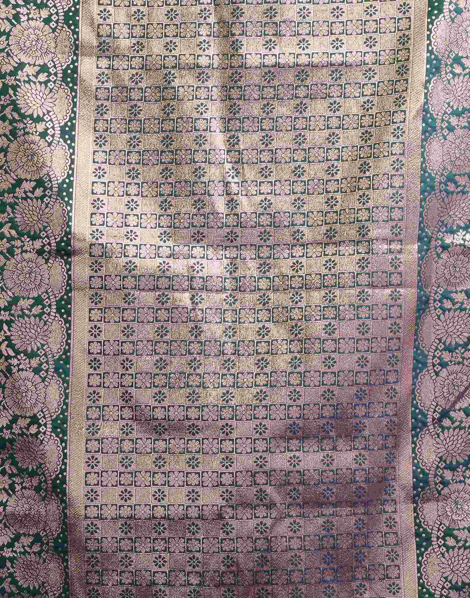 Rama Green Silk Woven Banarasi Saree