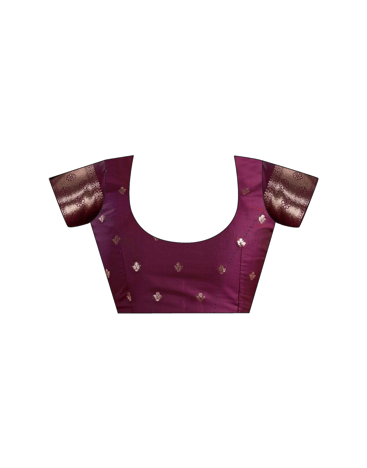 Magenta Silk Woven Banarasi Saree