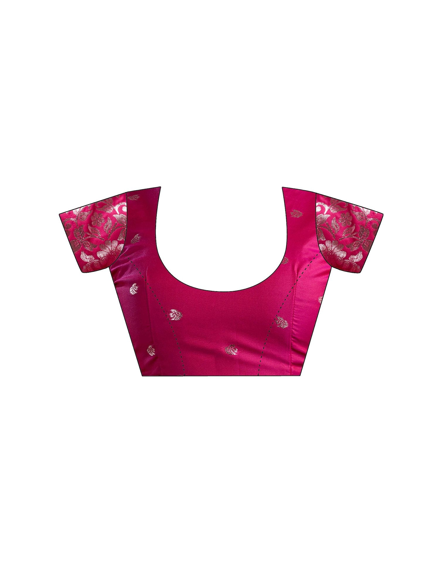 Rani Pink Silk Woven Banarasi Saree