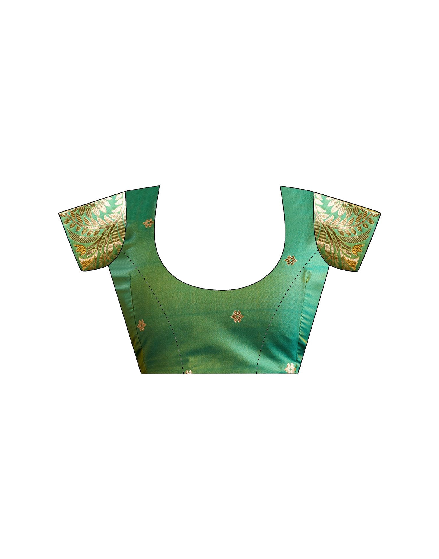 Teal Green Silk Woven Banarasi Saree