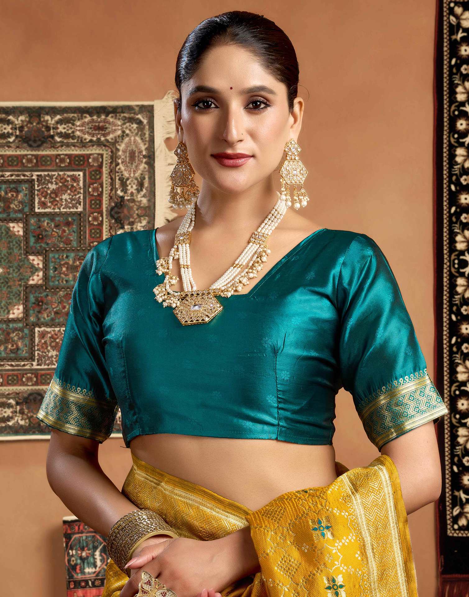 Turmeric Yellow Silk Woven Saree