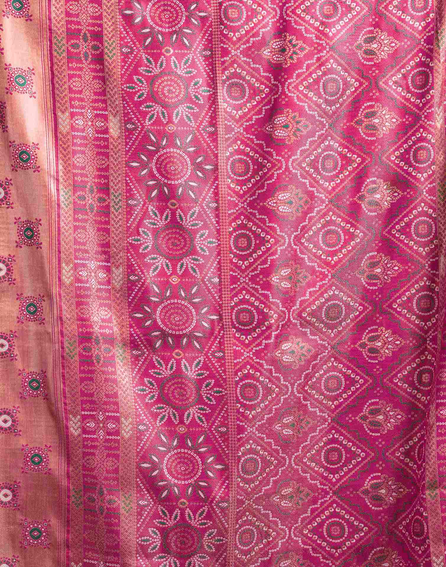 Cream Silk Woven Saree
