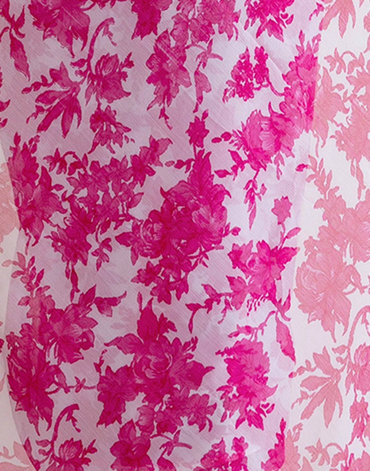 White Chiffon Floral Printed Saree