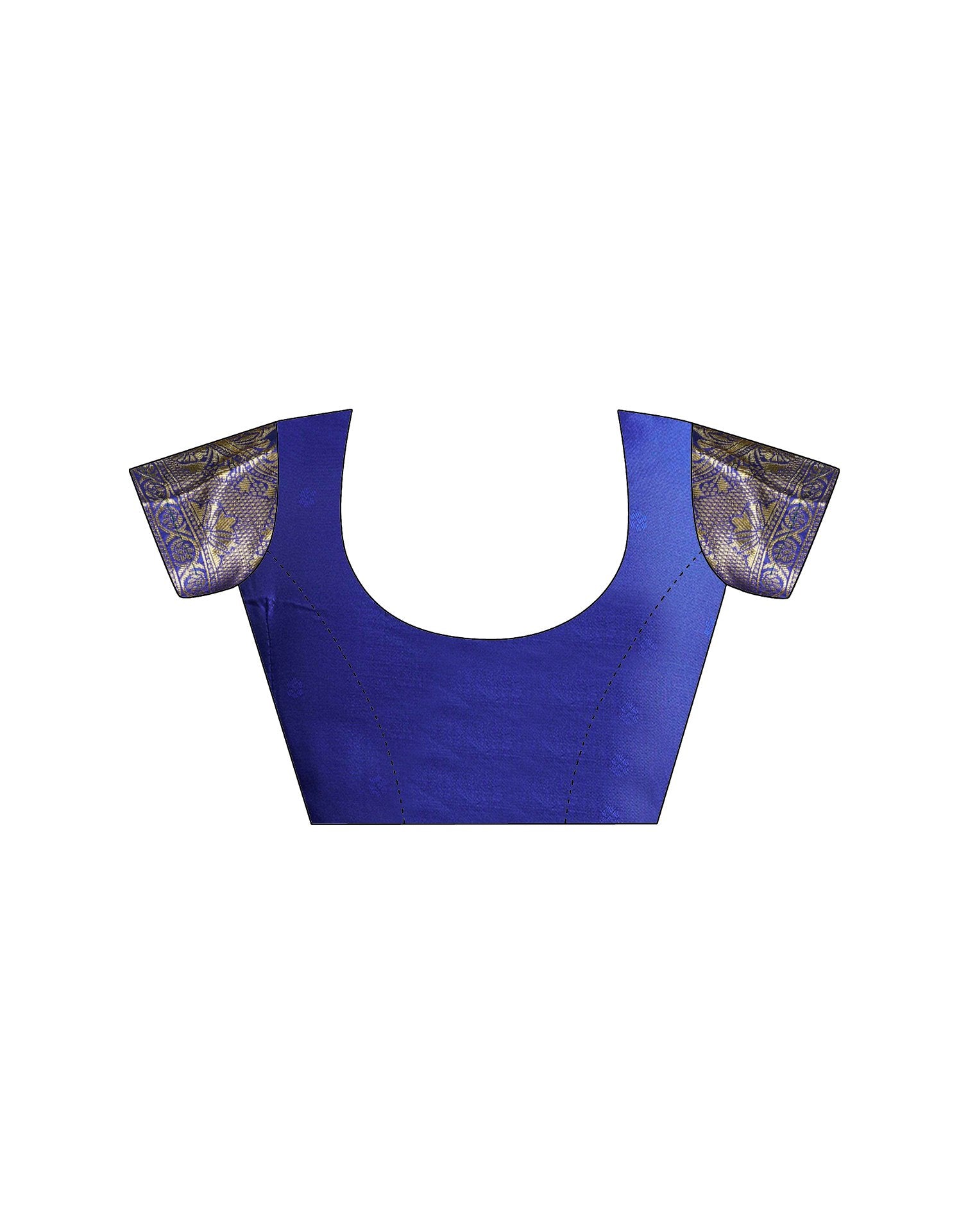 Royal Blue Silk Woven Saree