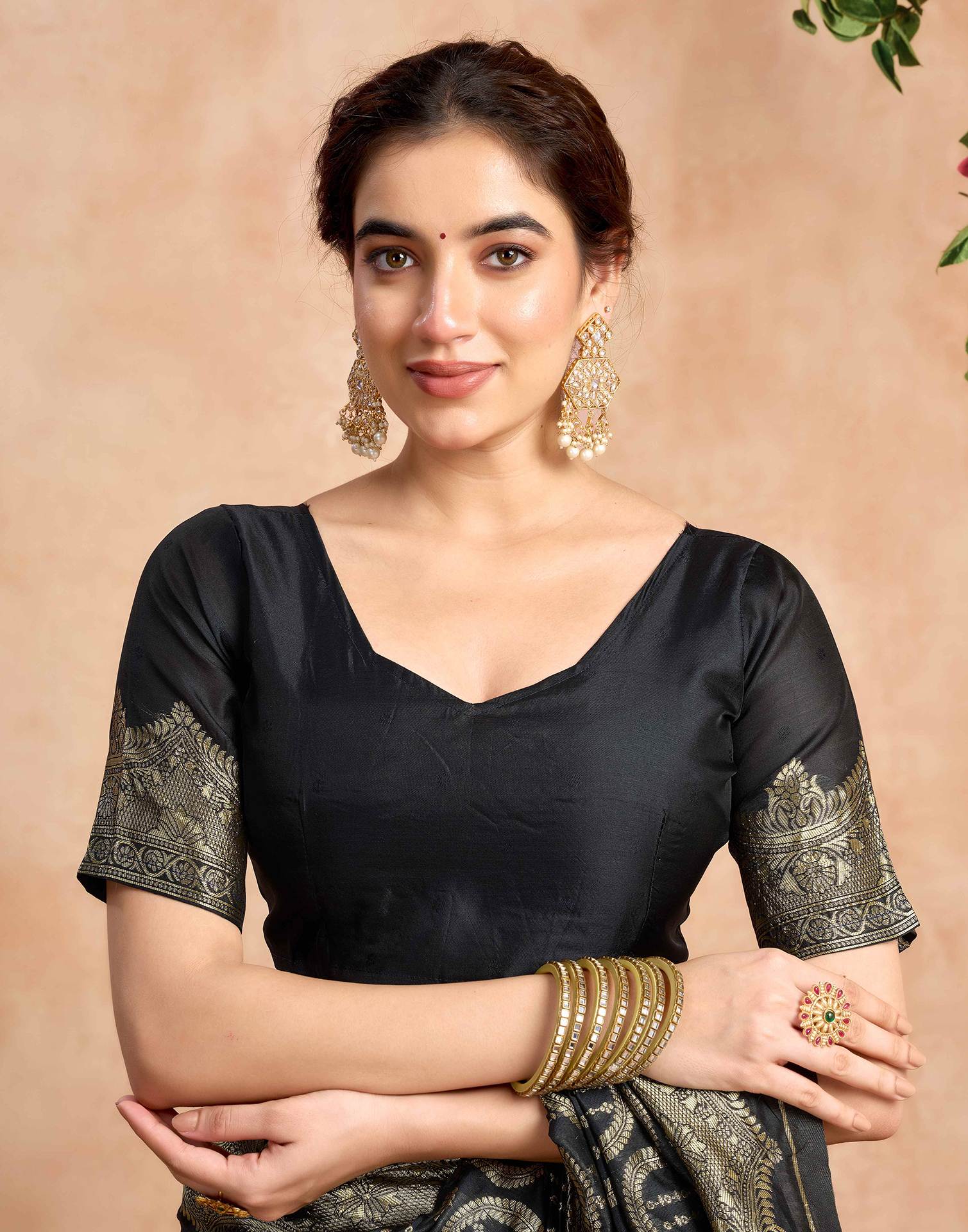 Black Silk Woven Saree