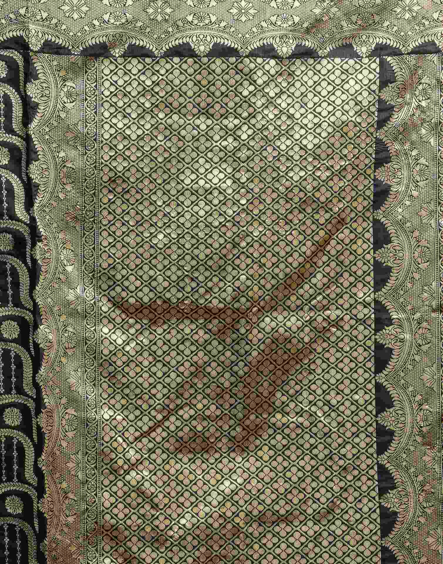 Black Silk Woven Saree