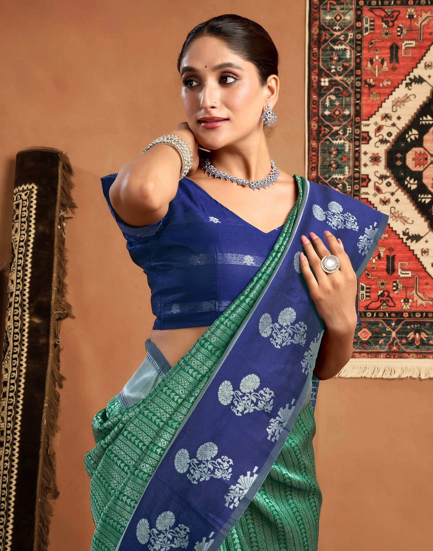 Green Silk Woven Kanjivaram Saree