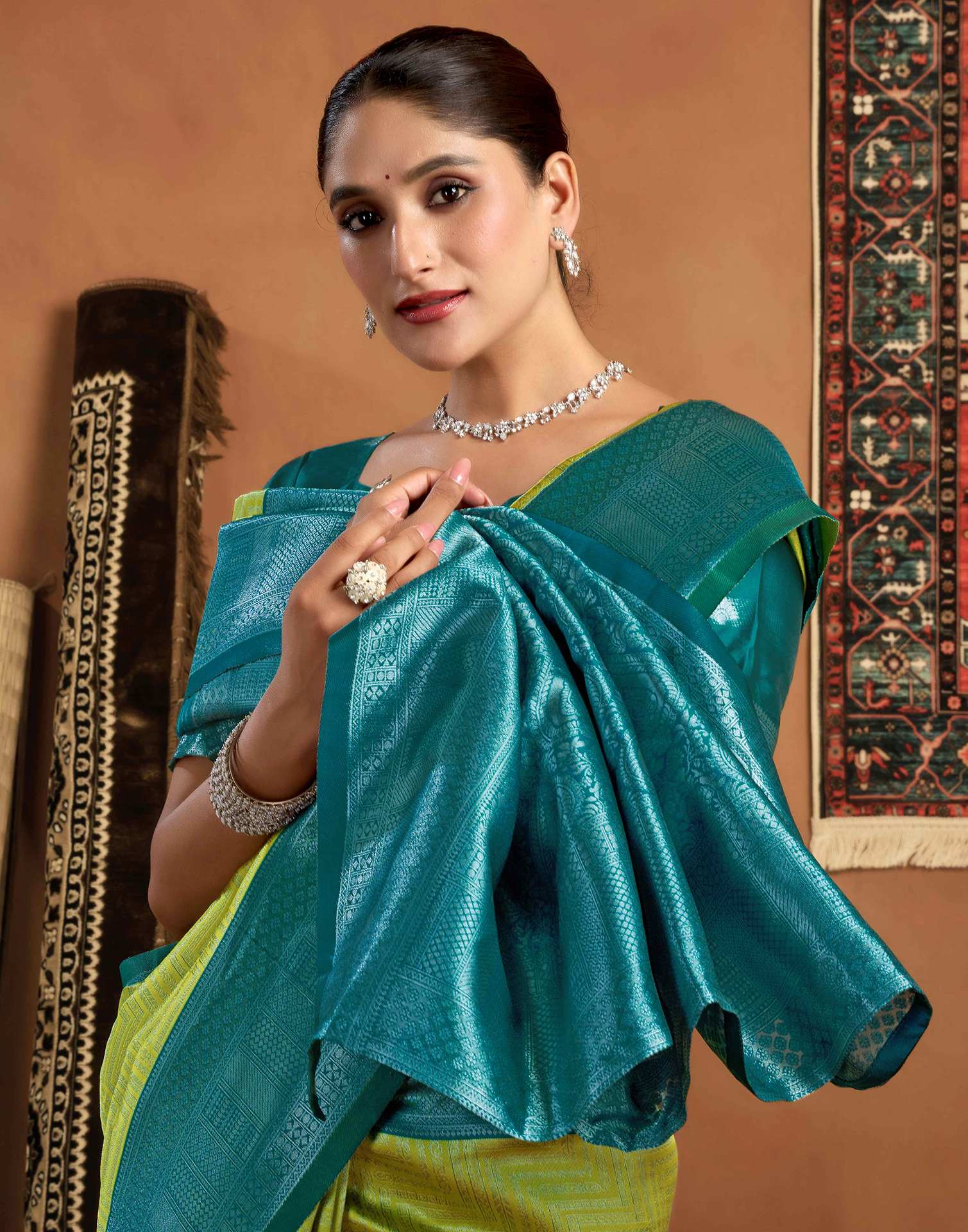 Green Silk Woven Kanjivaram Saree