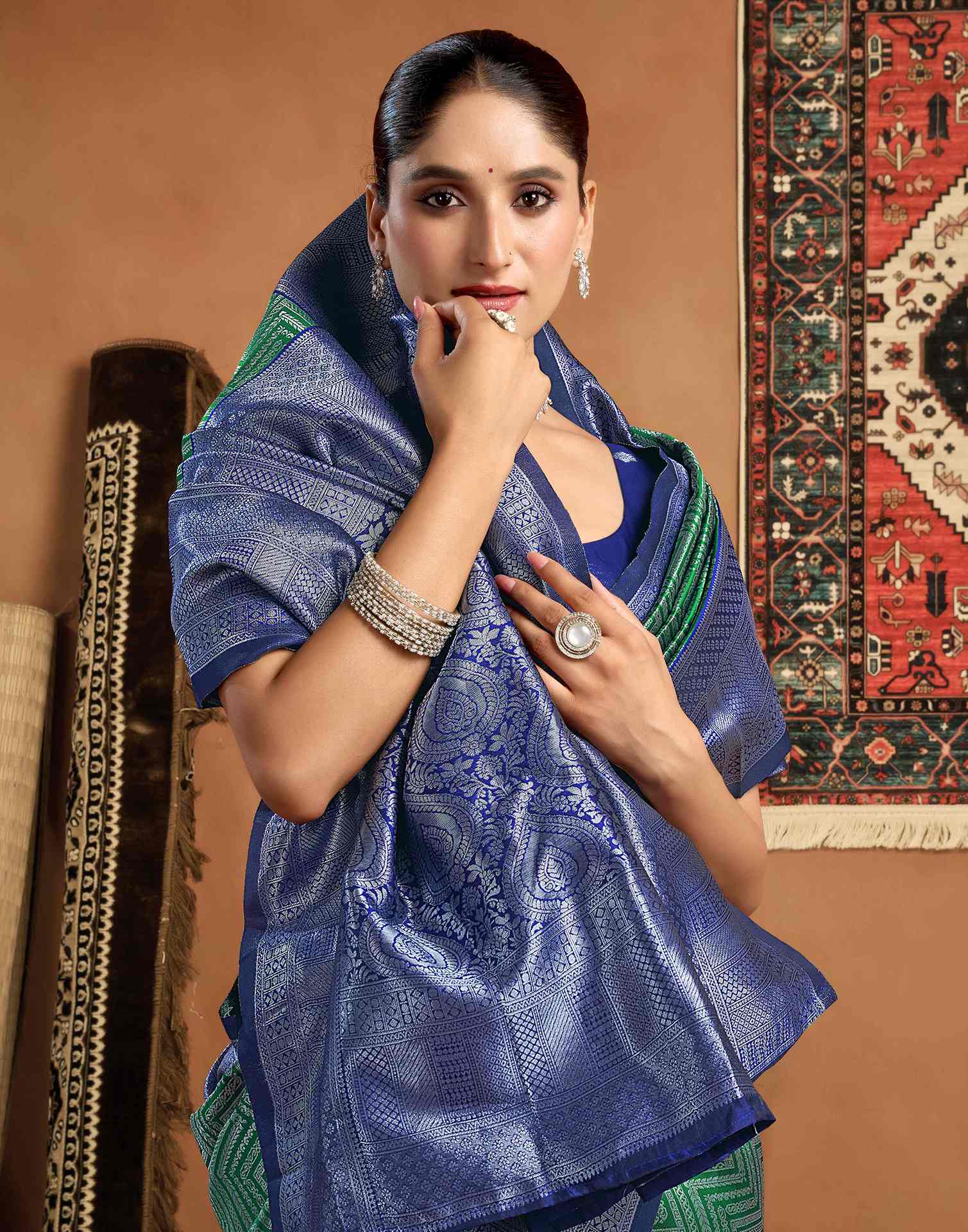 Green Silk Woven Kanjivaram Saree