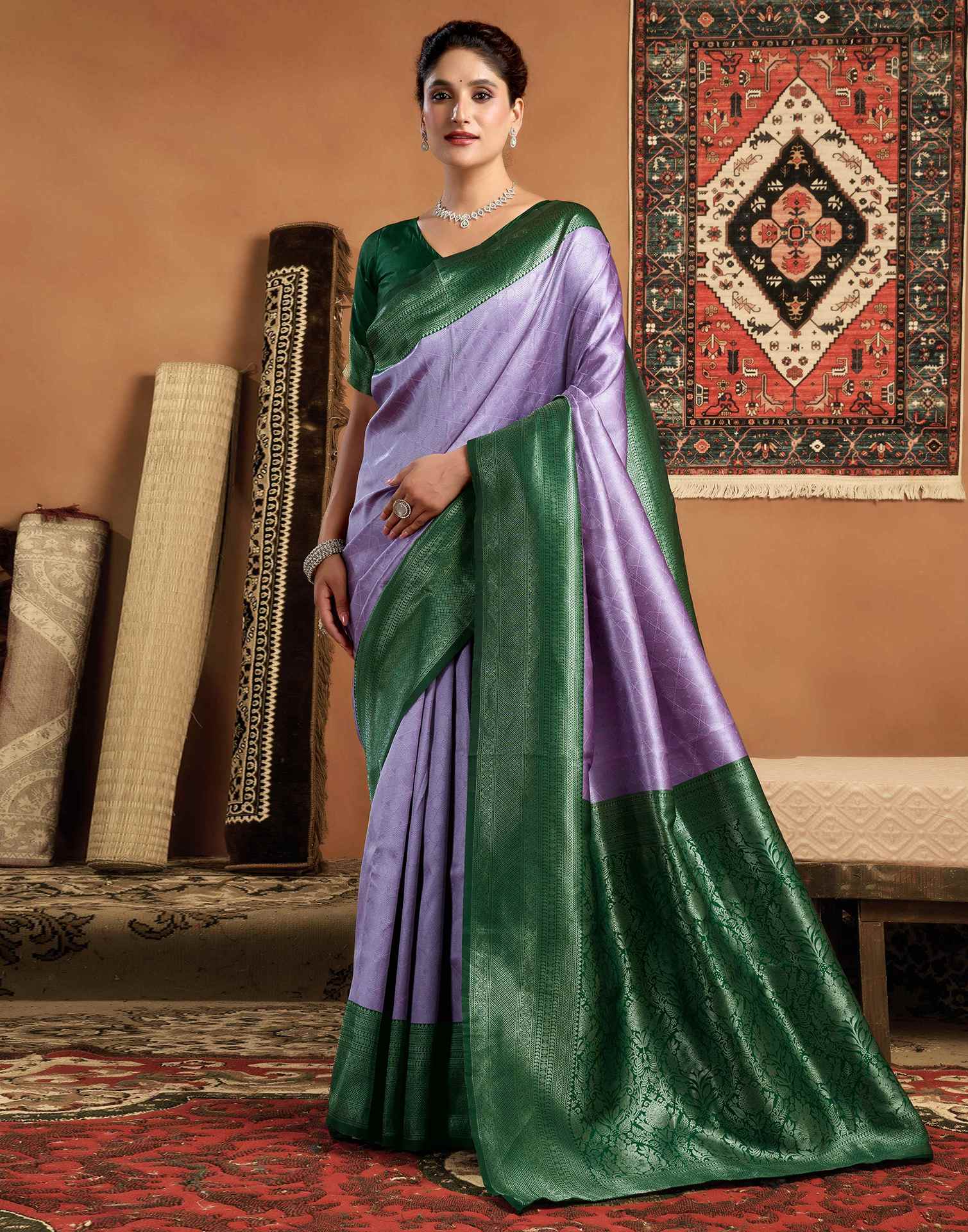 Green Silk Woven Kanjivaram Saree