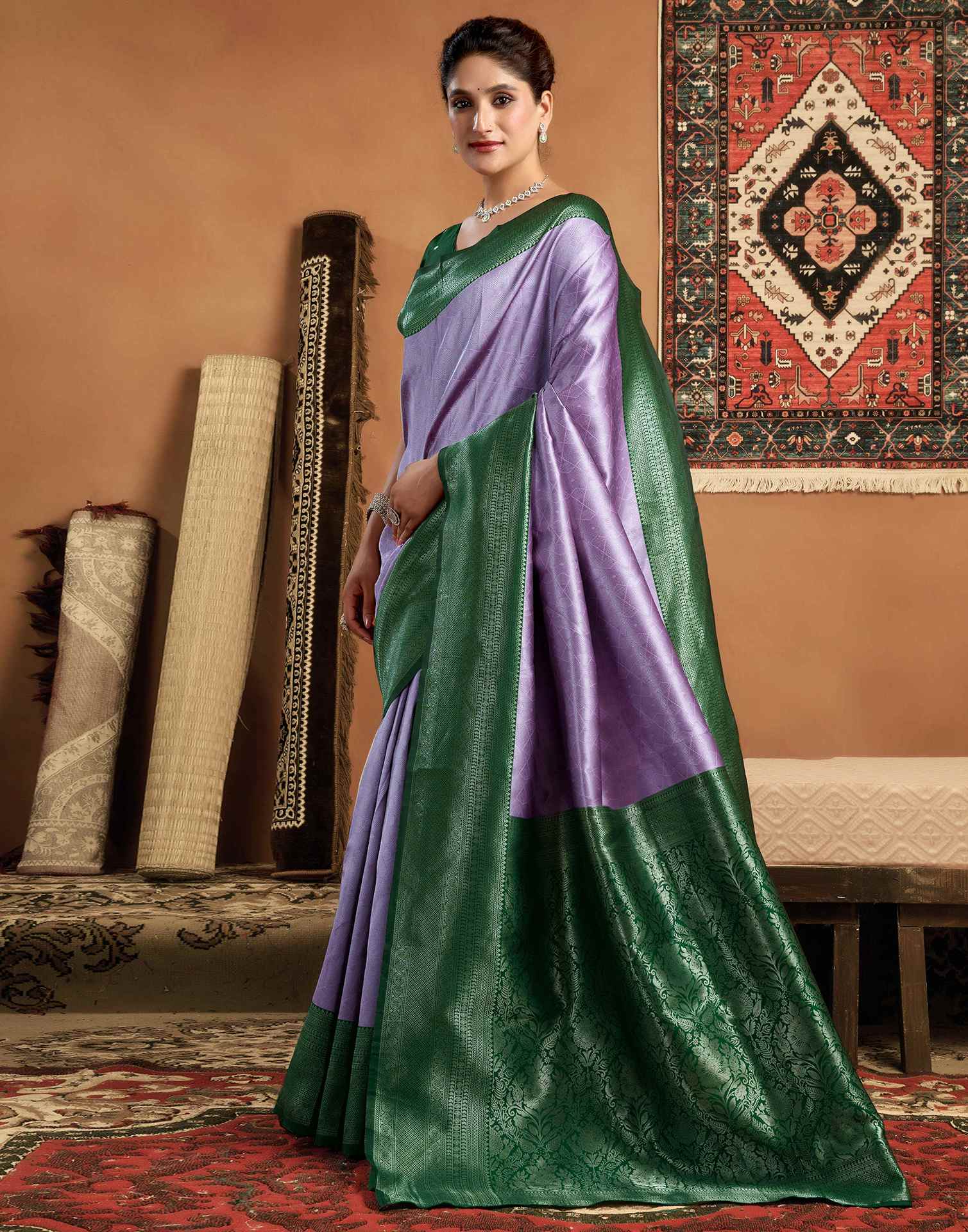 Green Silk Woven Kanjivaram Saree