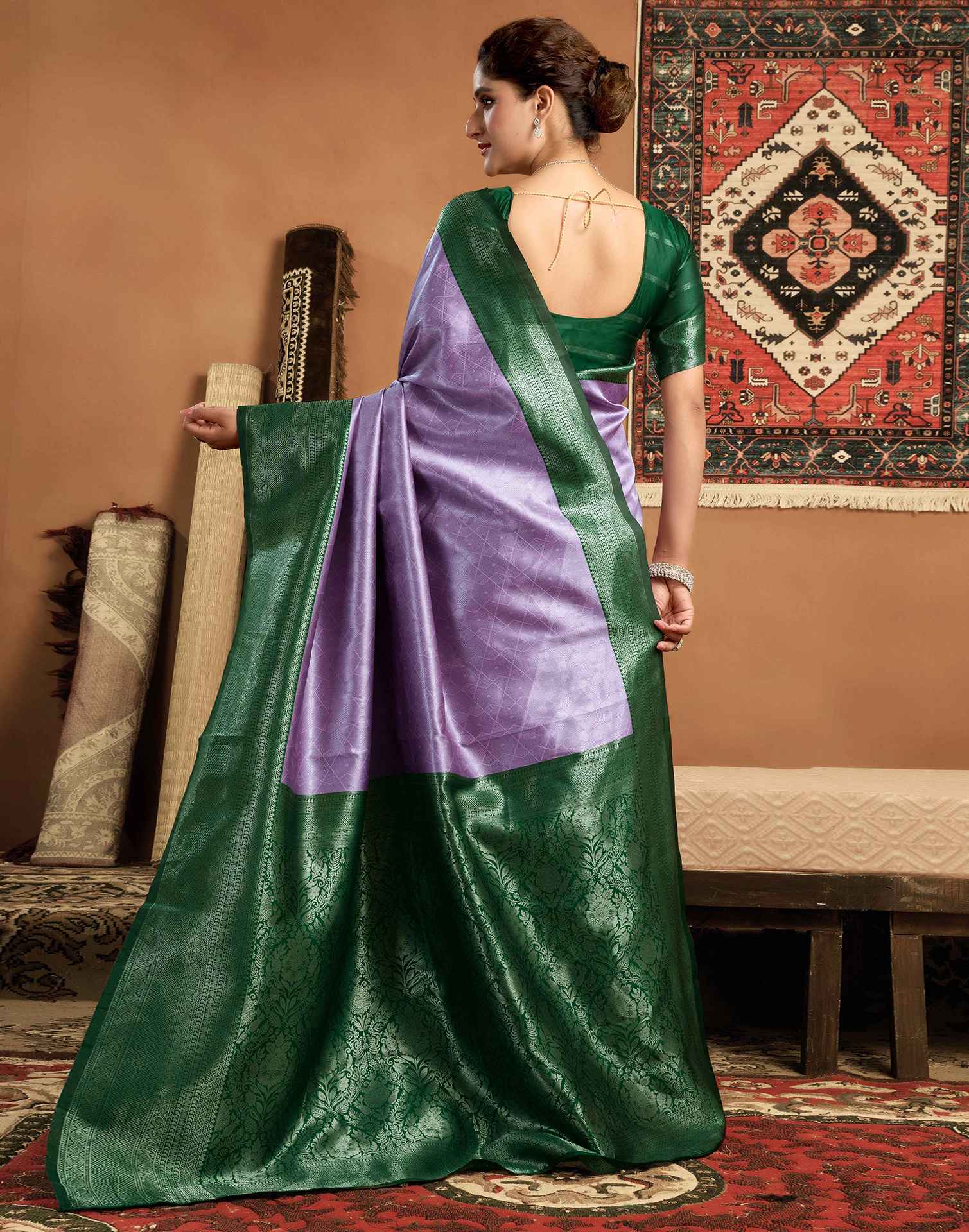 Green Silk Woven Kanjivaram Saree