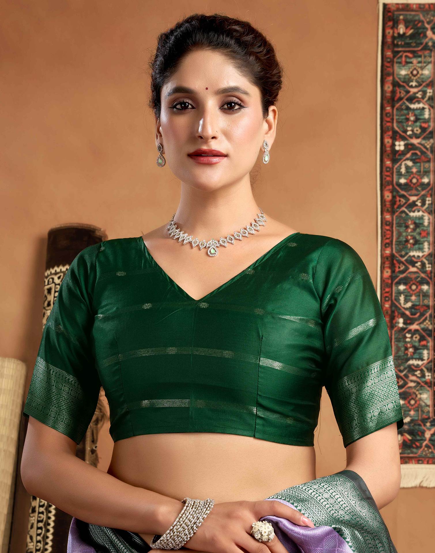 Green Silk Woven Kanjivaram Saree