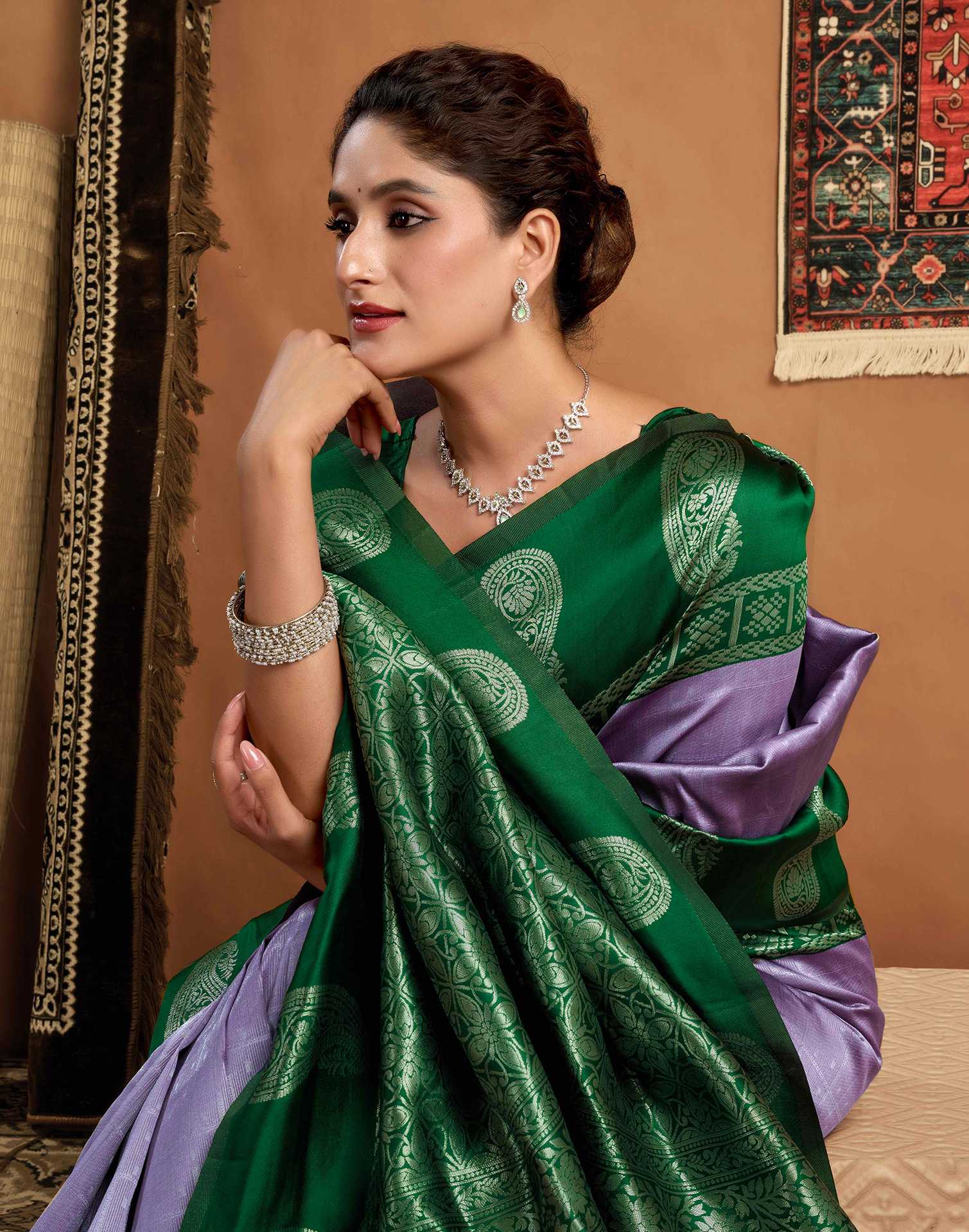 Green Silk Woven Kanjivaram Saree