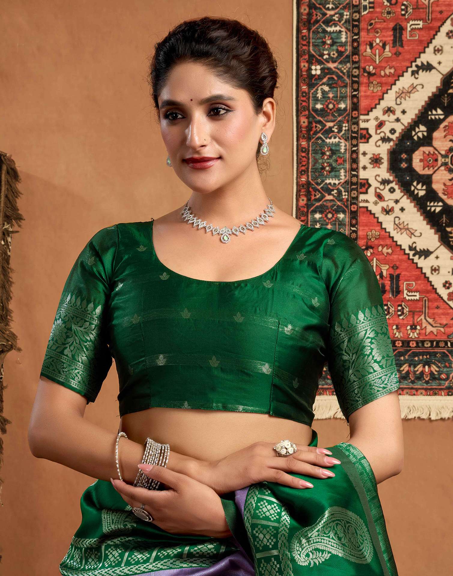 Green Silk Woven Kanjivaram Saree