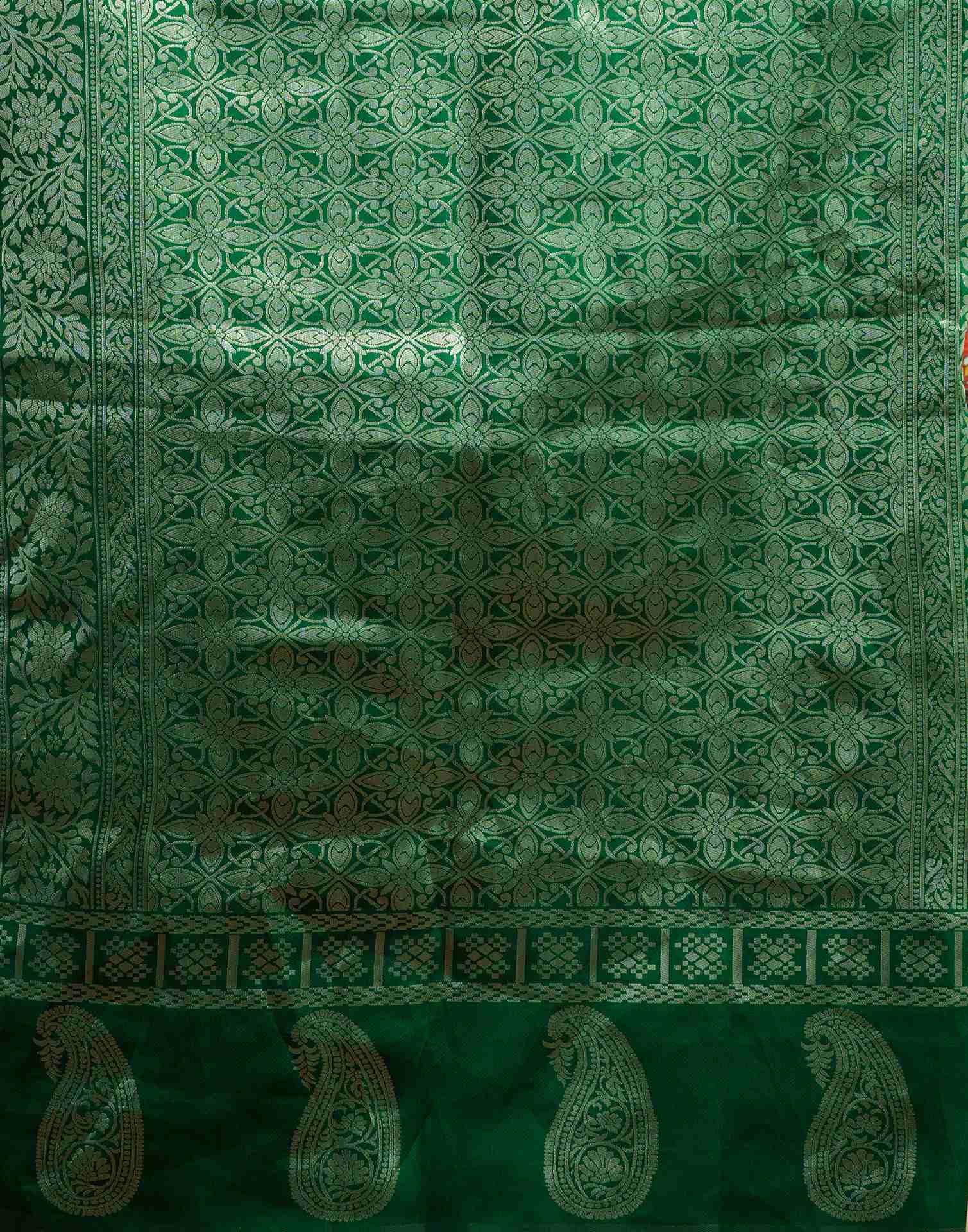 Green Silk Woven Kanjivaram Saree