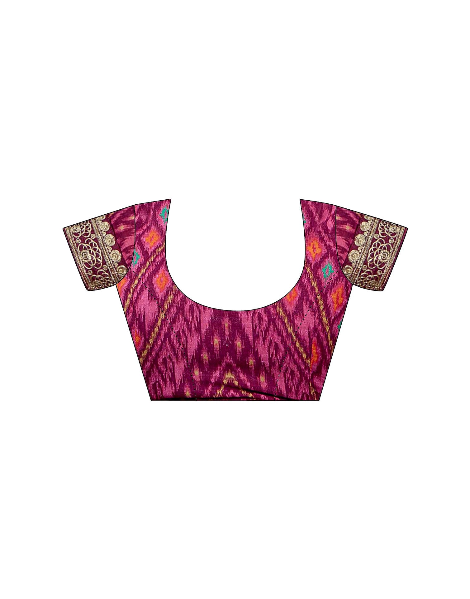Maroon Georgette Printed Saree