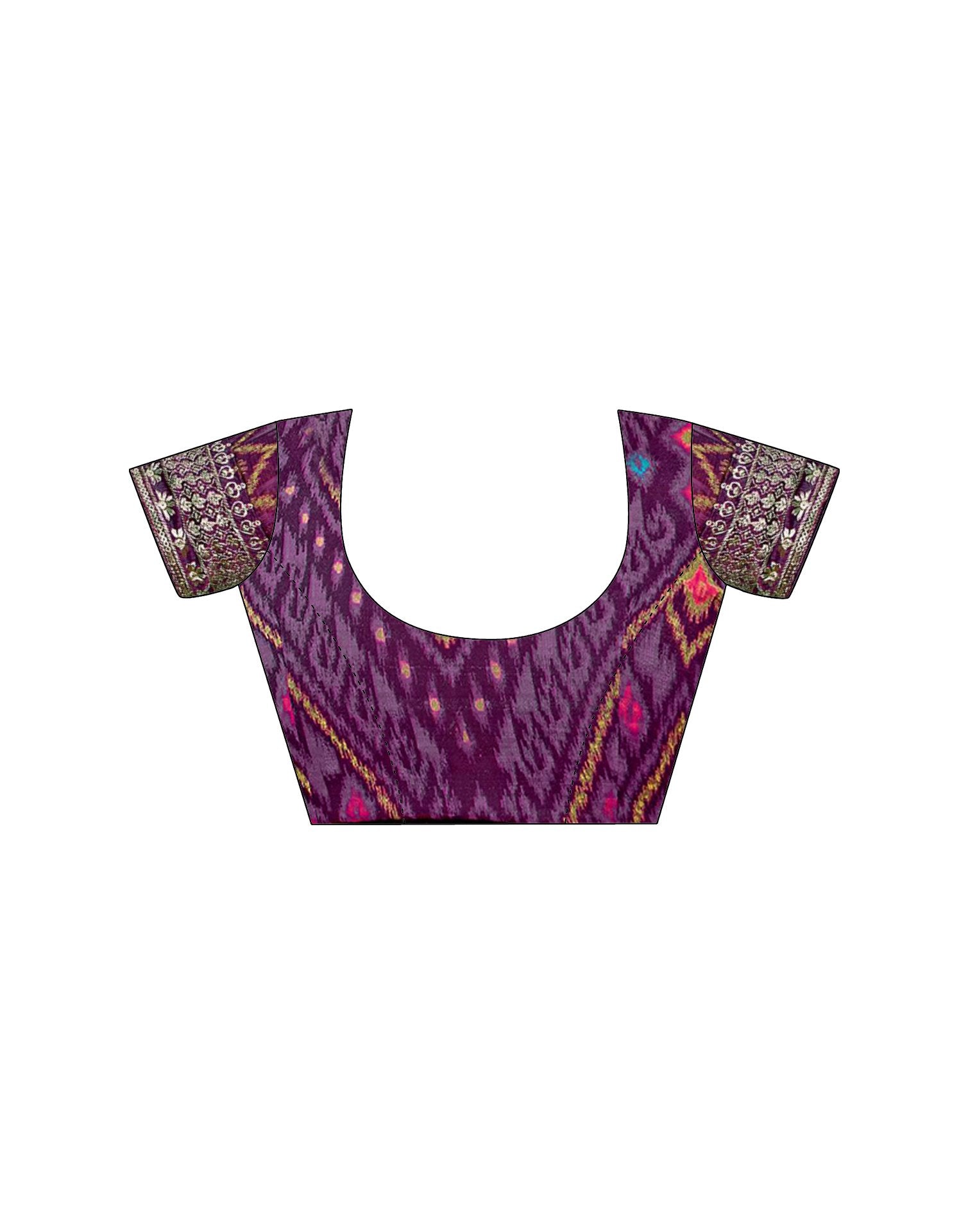 Purple Georgette Printed Saree