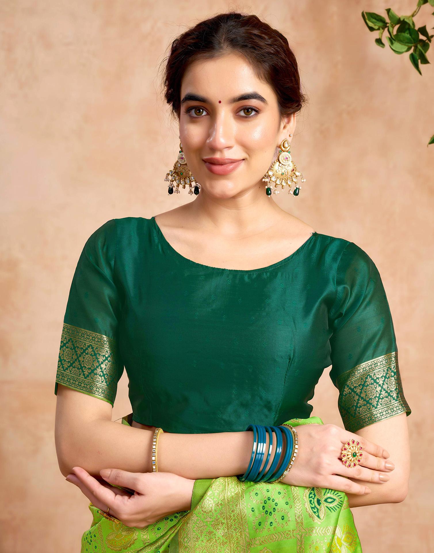 Green Silk Woven Patola Saree