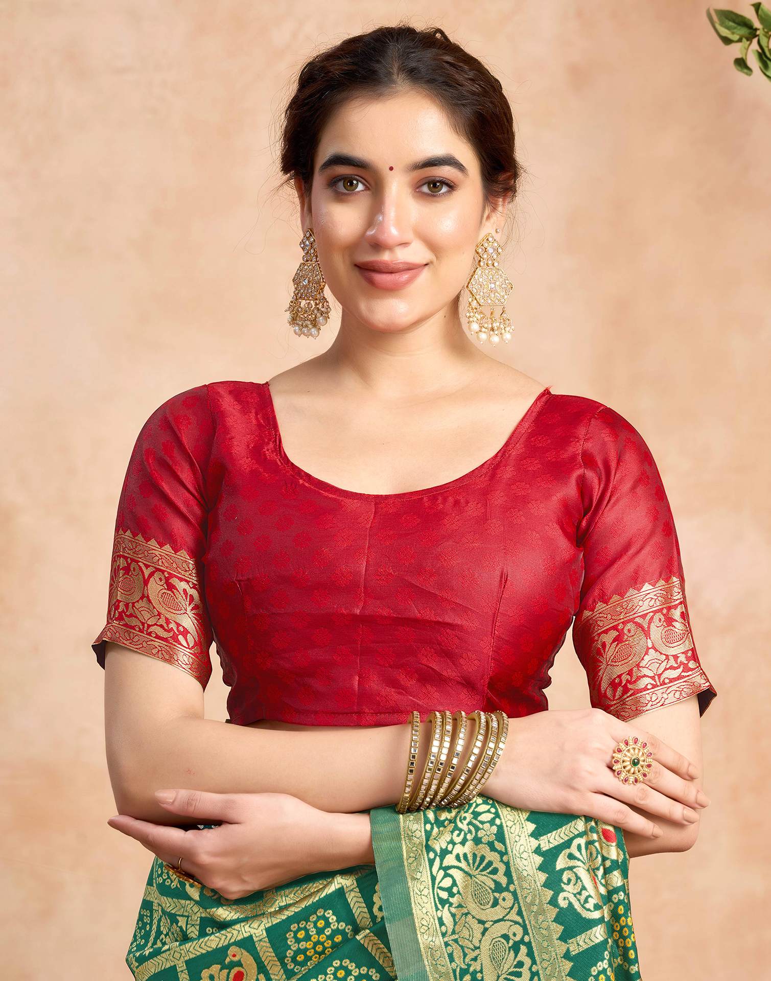 Green Silk Woven Patola Saree